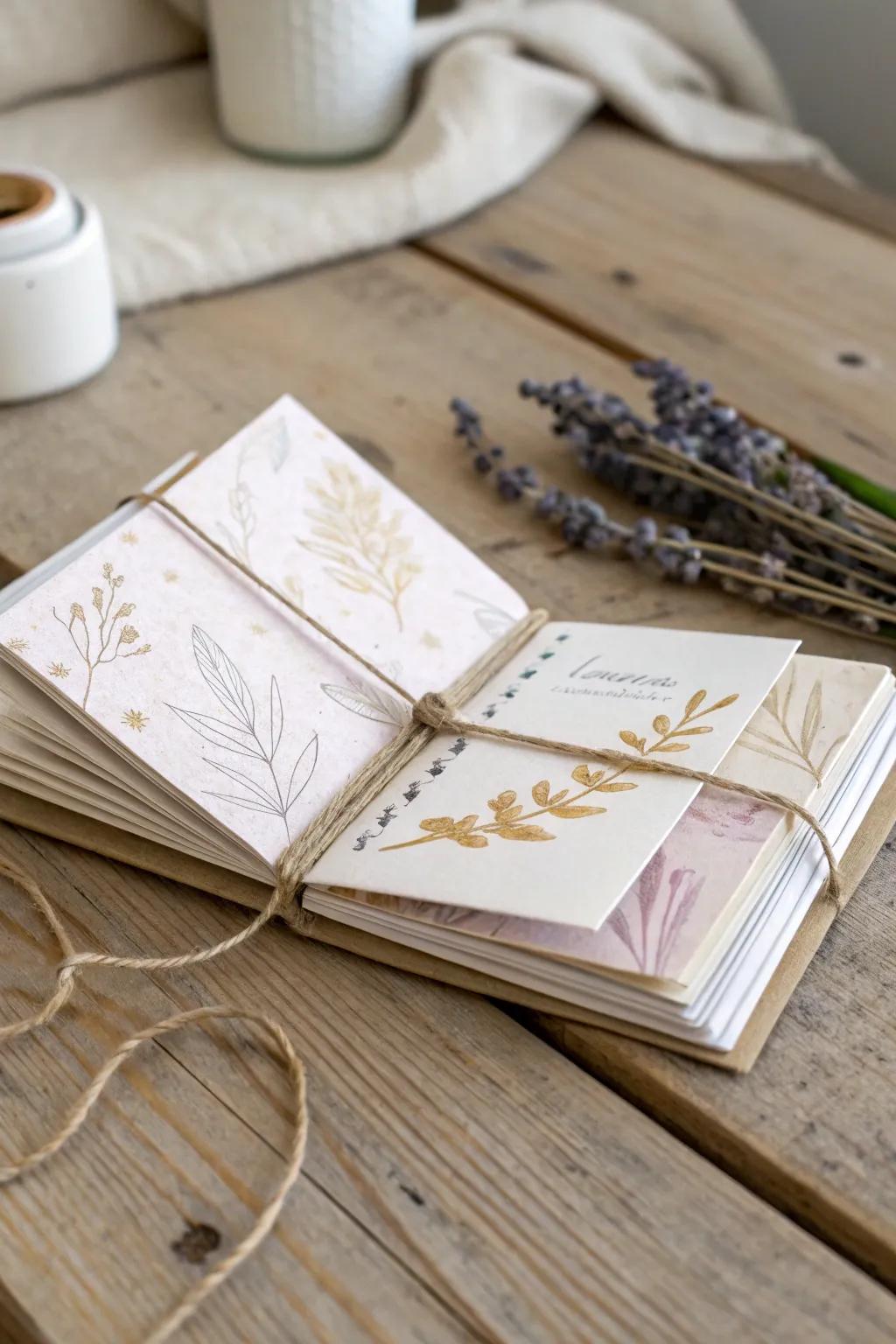 Craft your love story with a handmade coupon book — thoughtful gestures beautifully wrapped in simplicity.