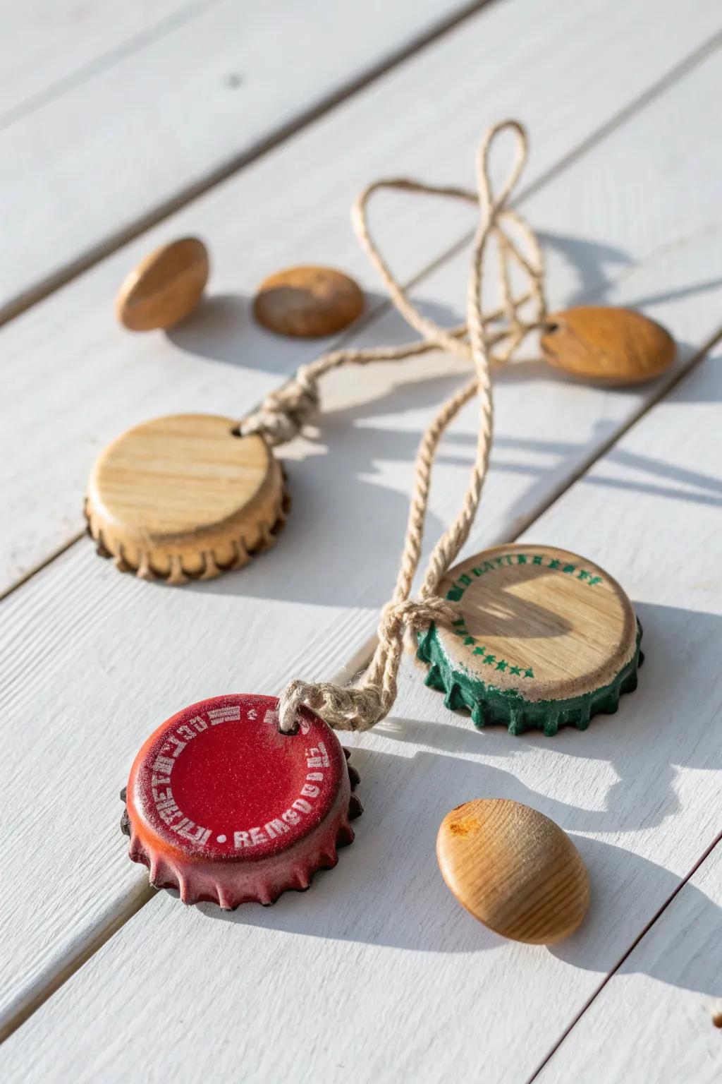 Crafting Joy: Homemade Castanets from Bottle Caps for a Touch of Musical Fun!