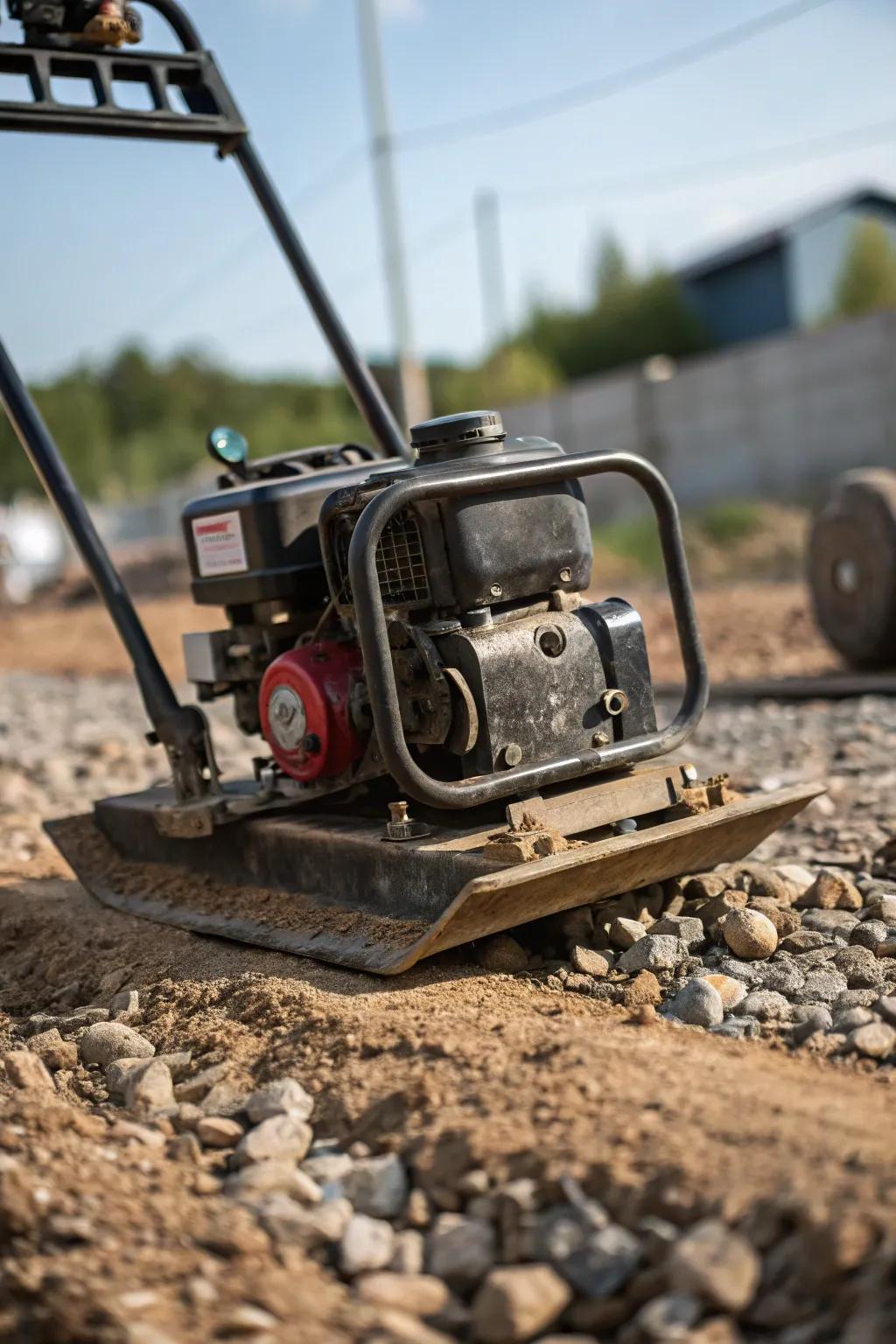 Master the art of groundwork with the ultimate tool for a solid gravel driveway.