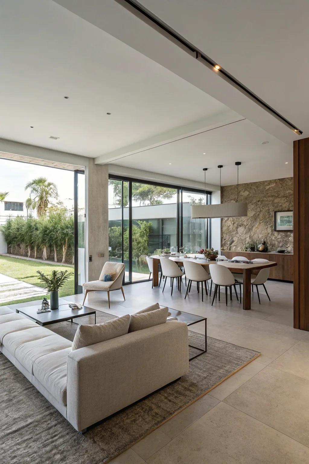 Partial walls introduce subtle separation while preserving openness.