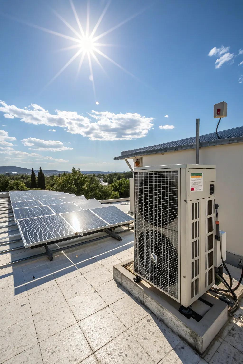 Keep your home cool using solar-powered air conditioning.