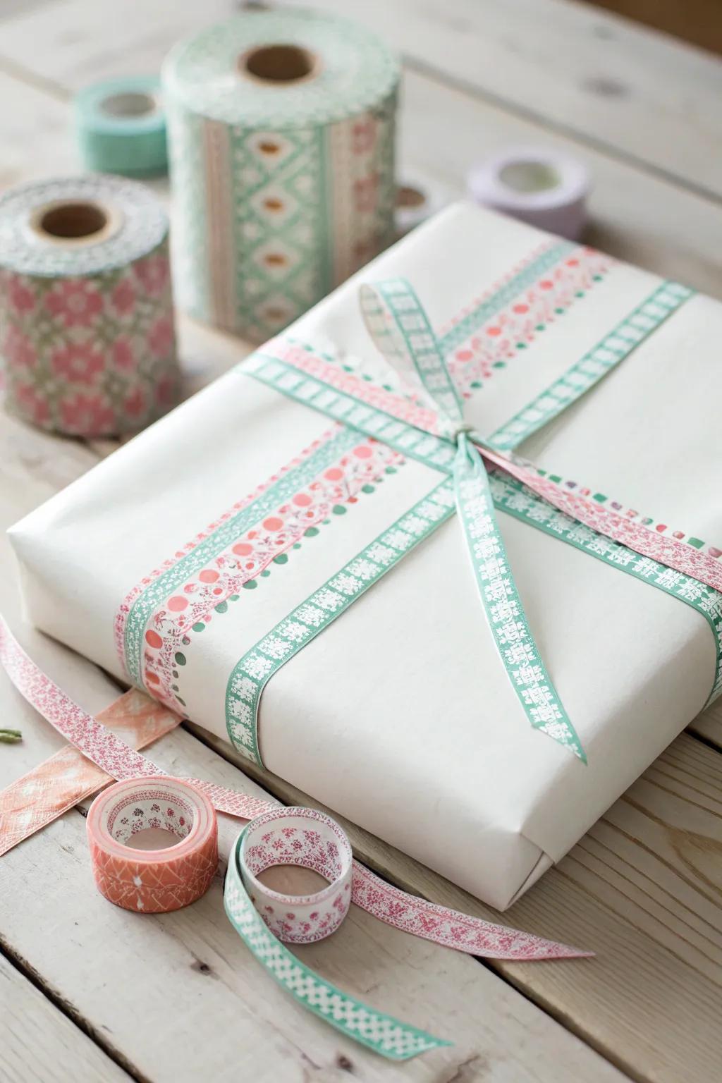 Elevate your gift wrapping game with charming washi tape patterns. Simple, stylish, and oh-so-crafty!