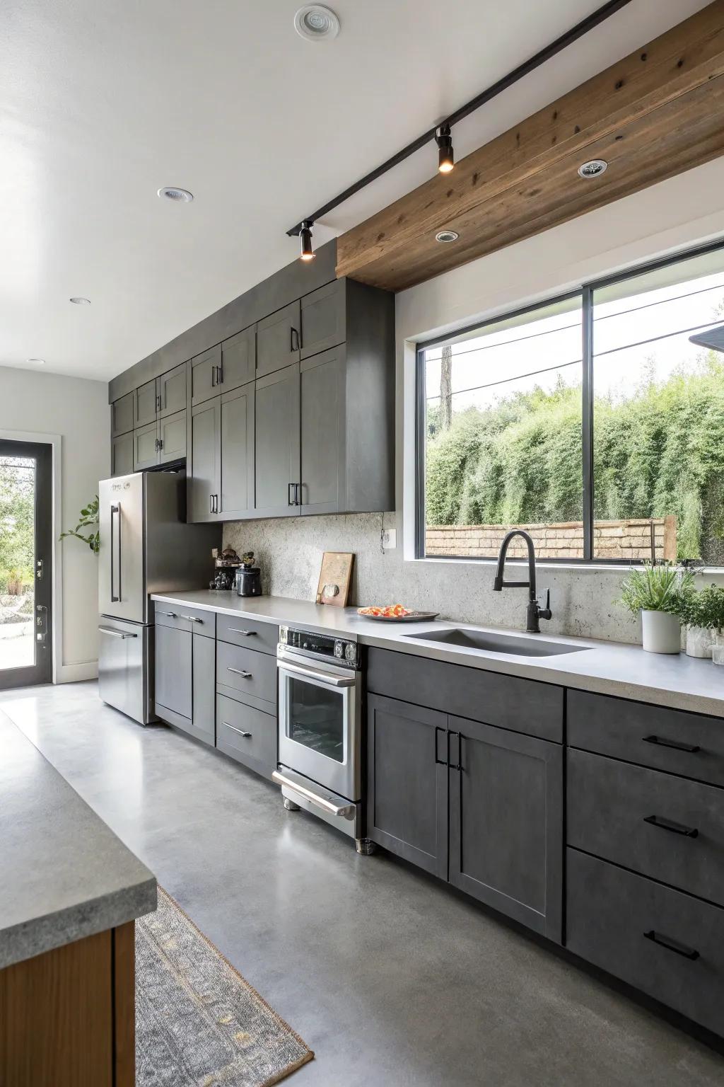 Charcoal gray adds sophistication and pairs well with metallic finishes.