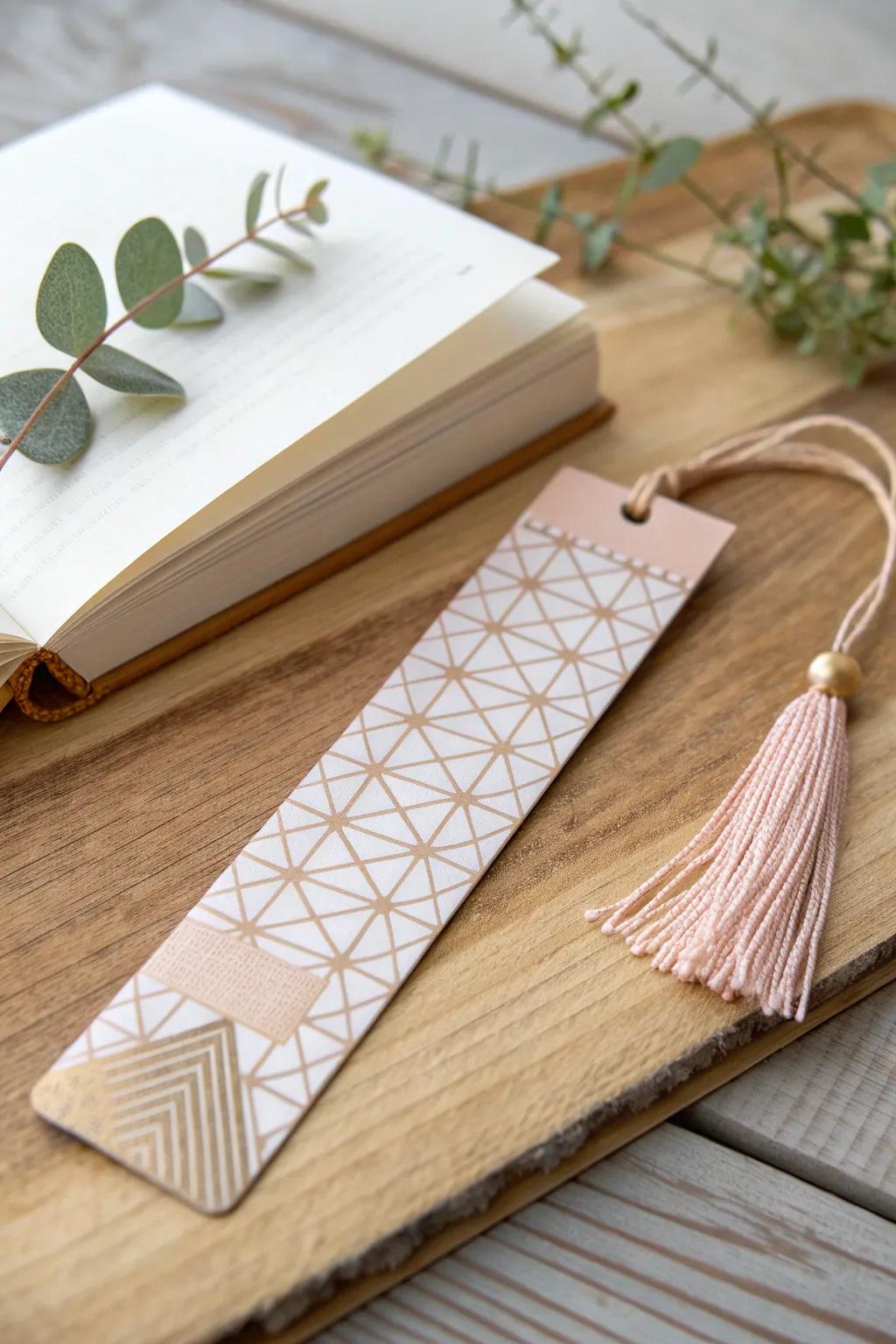 Crafted with love: a minimalist bookmark that's as unique as the stories it keeps.