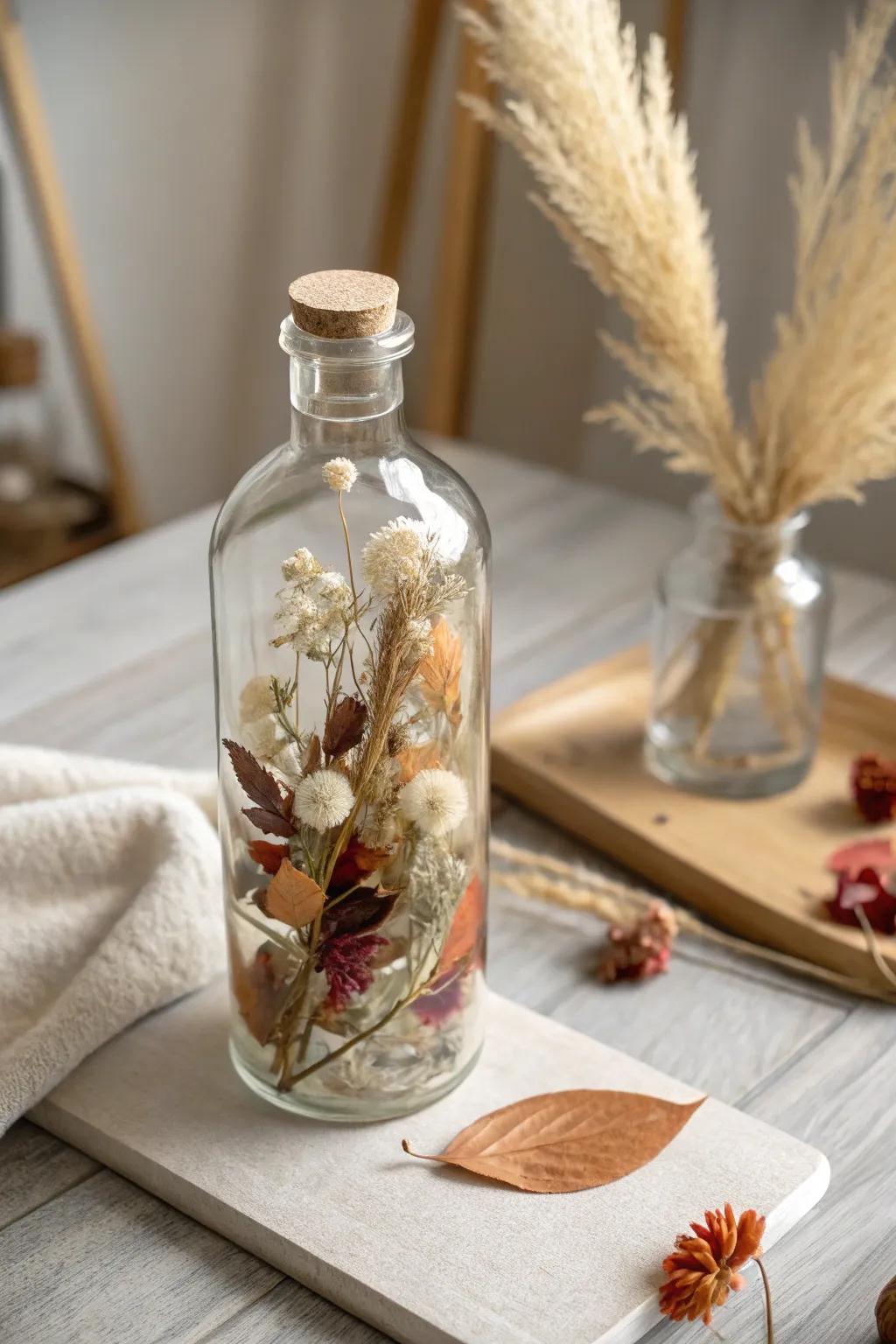 Capture the essence of the changing seasons with a timeless message in a bottle.