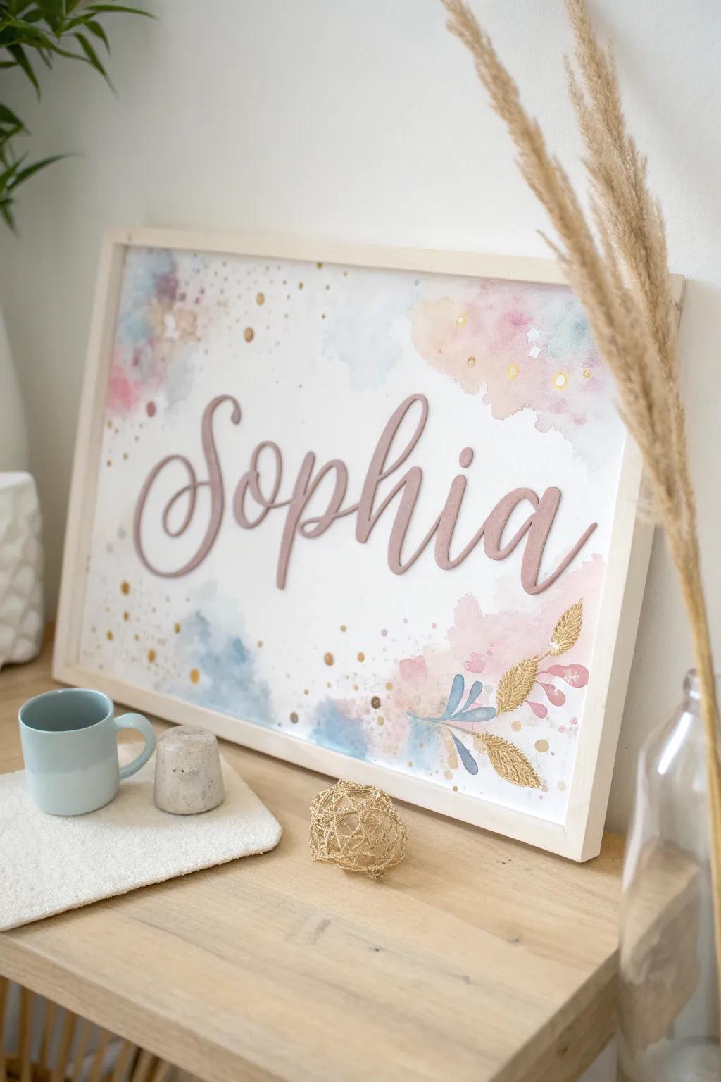 Discover the art of names with a minimalistic touch. Dive into the beauty of mixed media that brings simplicity and elegance to life.