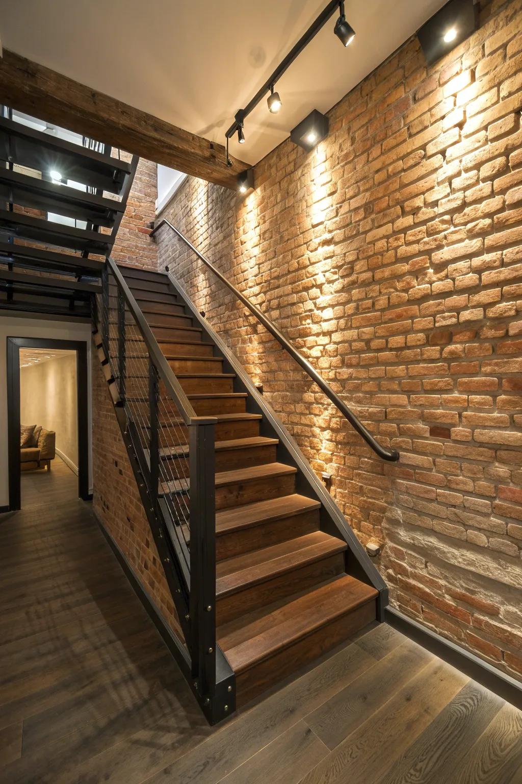 Industrial Charm: Elevate Your Space with Rustic Brick Accents