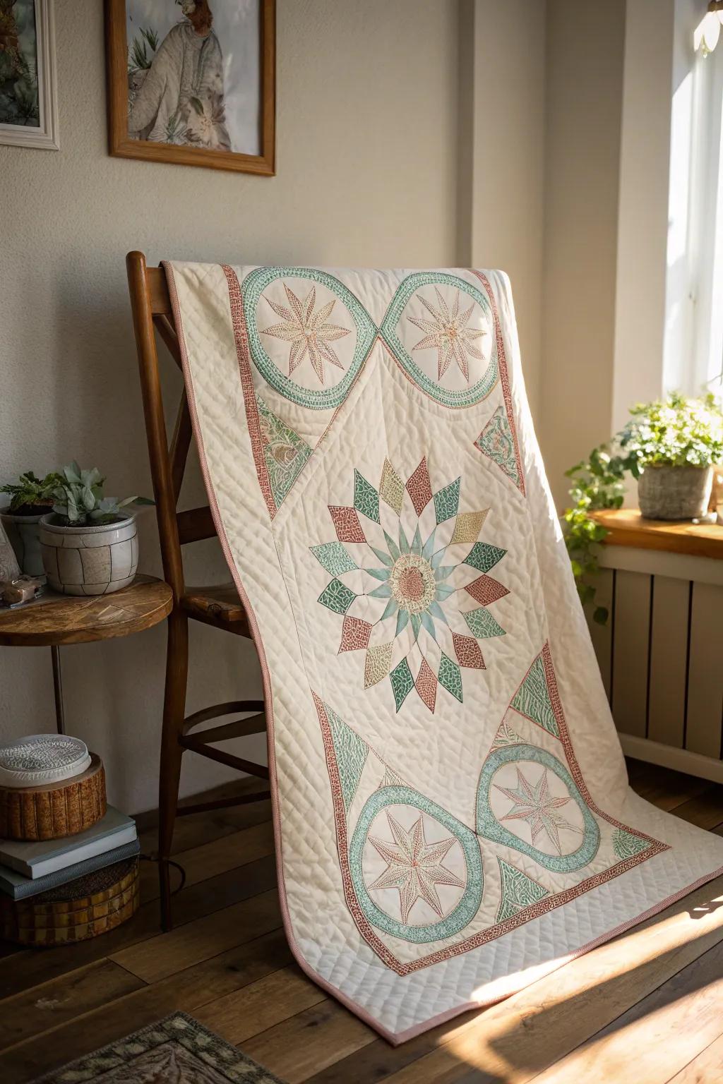 Discover the art of surprise symmetry in quilt design, where craftsmanship meets minimalist elegance.