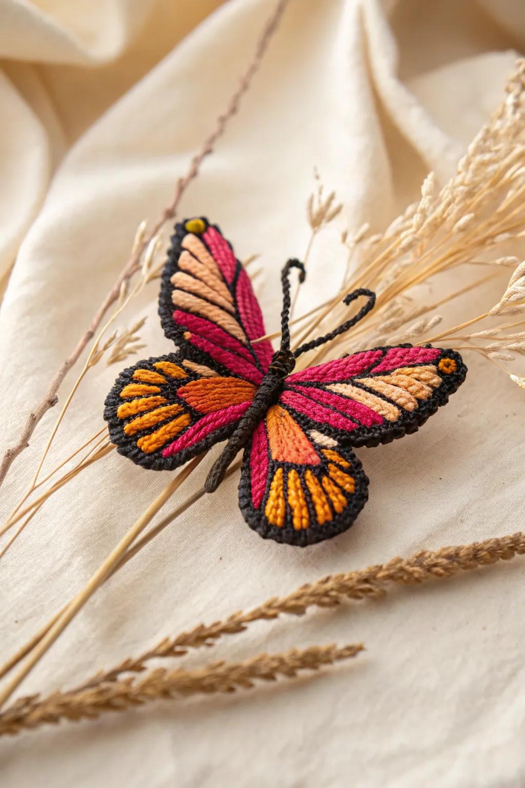Delicate beauty in simplicity: A handcrafted butterfly ready to bring sunshine to your space.
