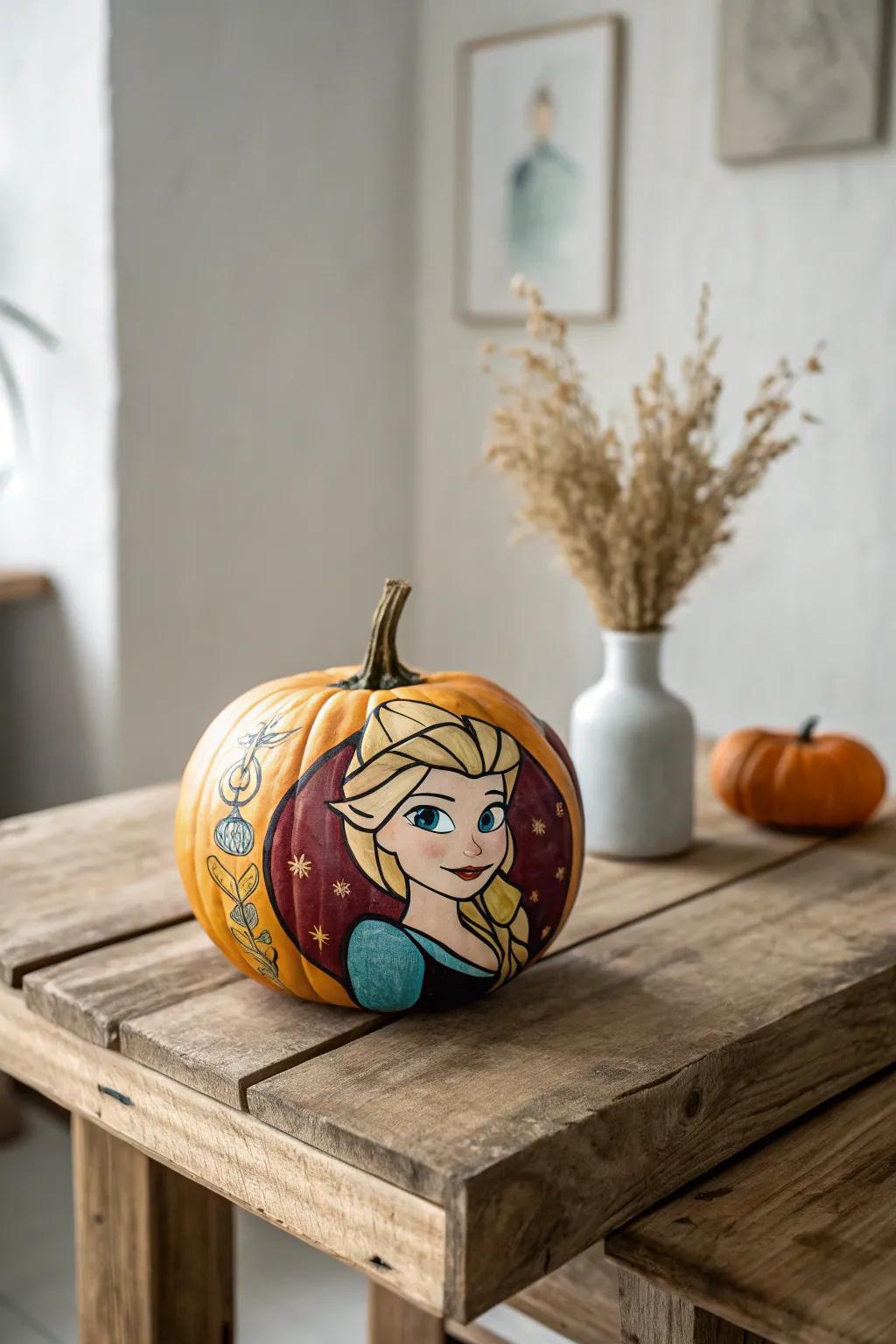 Bring your favorite childhood characters to life with whimsical pumpkin art!