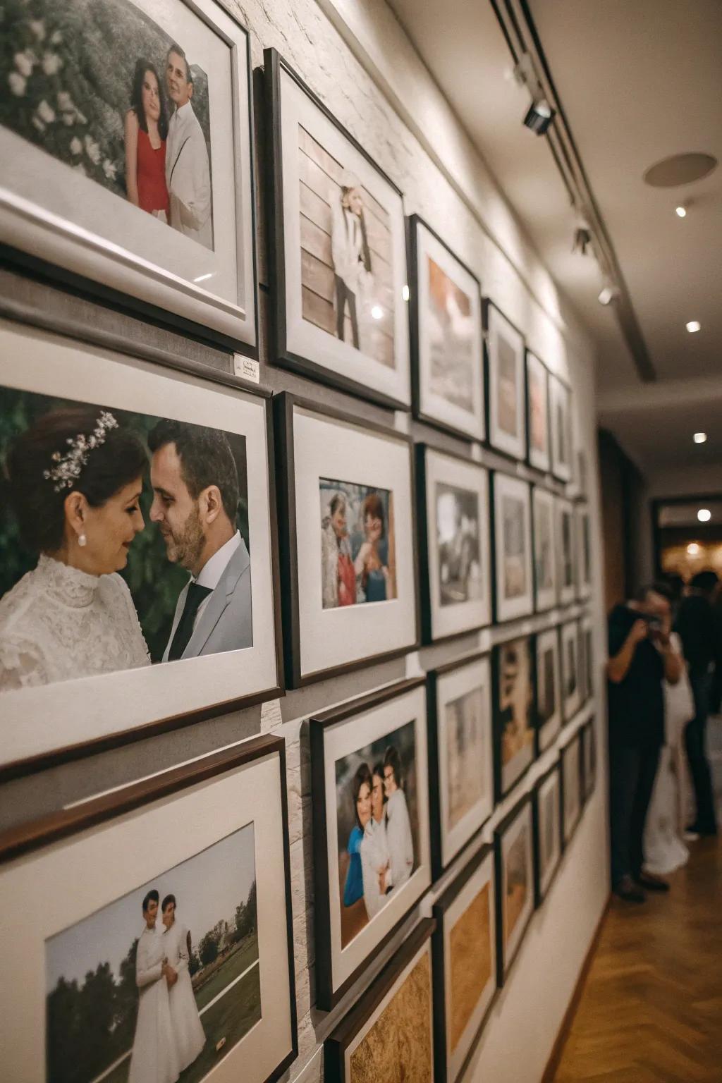 A memory wall brings your shared history into the celebration.