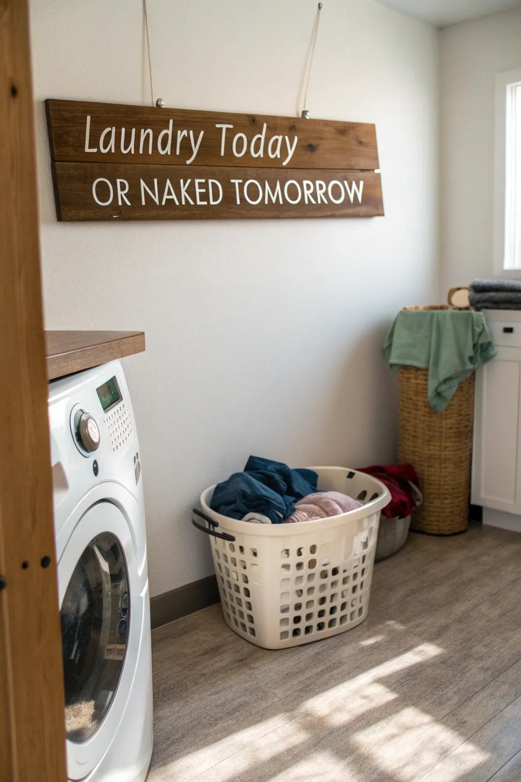 Bring humor to the chore of laundry.
