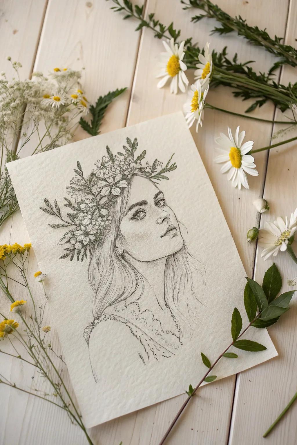 Embrace your inner nature queen with a floral touch. 🌿✨ #NatureInspired #MinimalistBeauty
