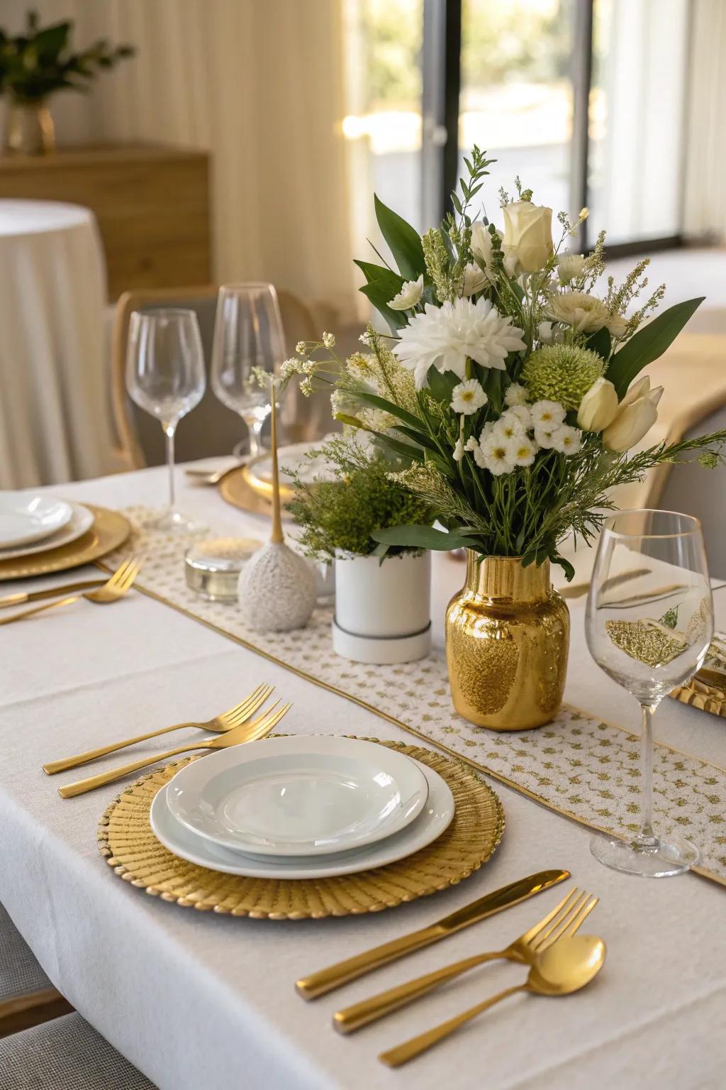 A thematic color scheme brings cohesiveness to the celebration.