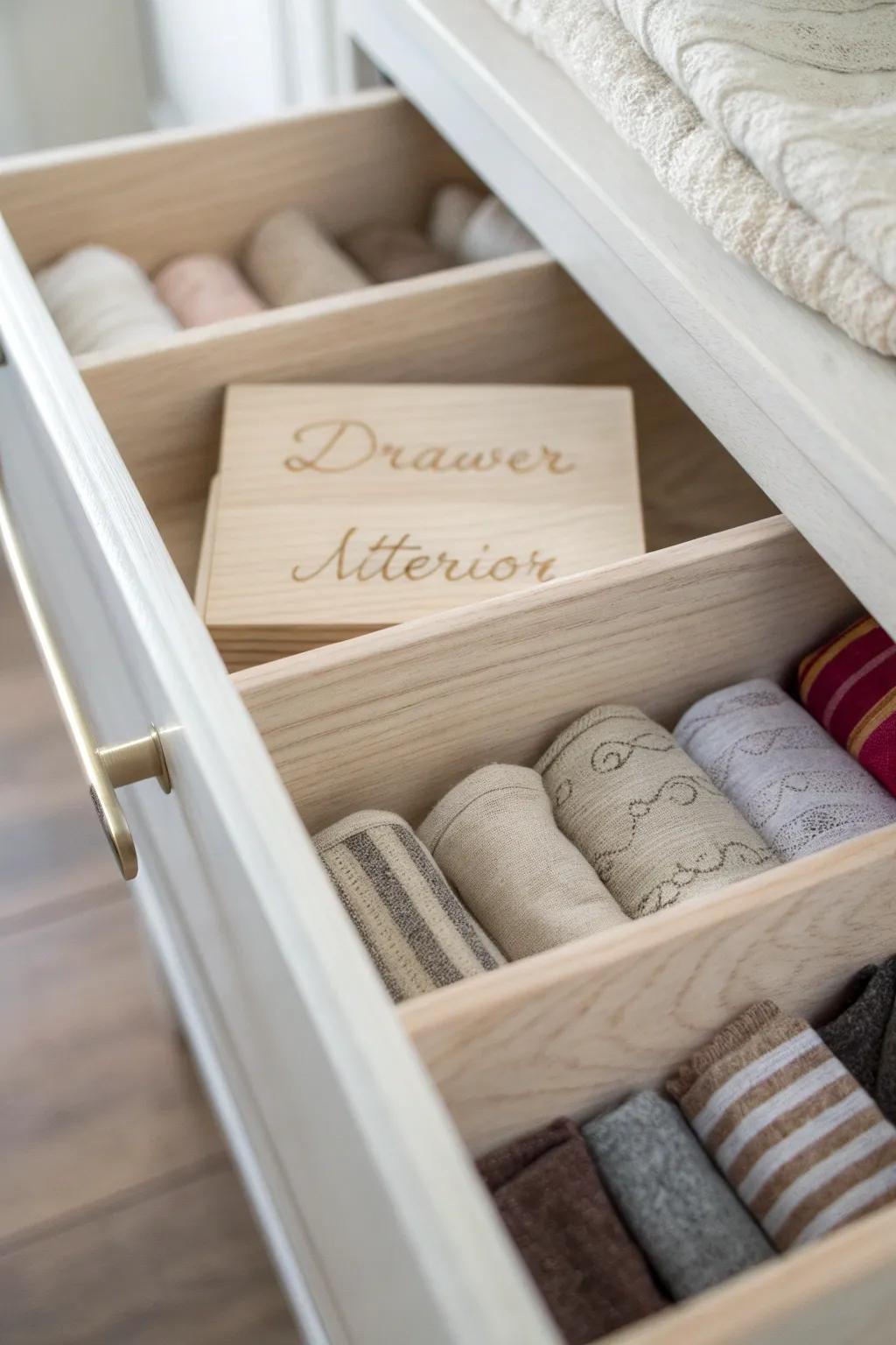 Transform your sock drawer into a haven of order and elegance with simple, handcrafted labels.