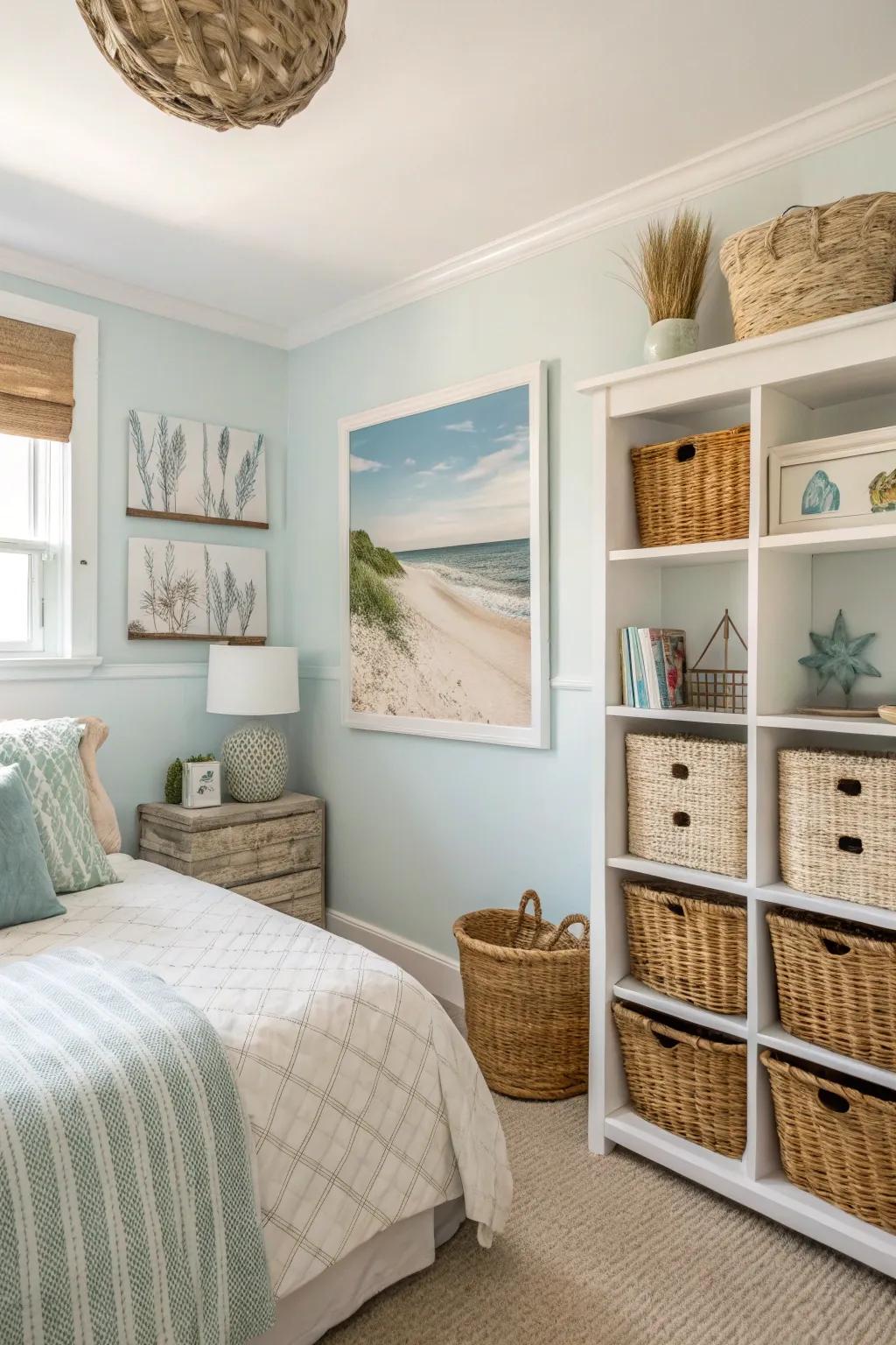 Coastal and bohemian details infuse your bedroom with a laid-back summer vibe.
