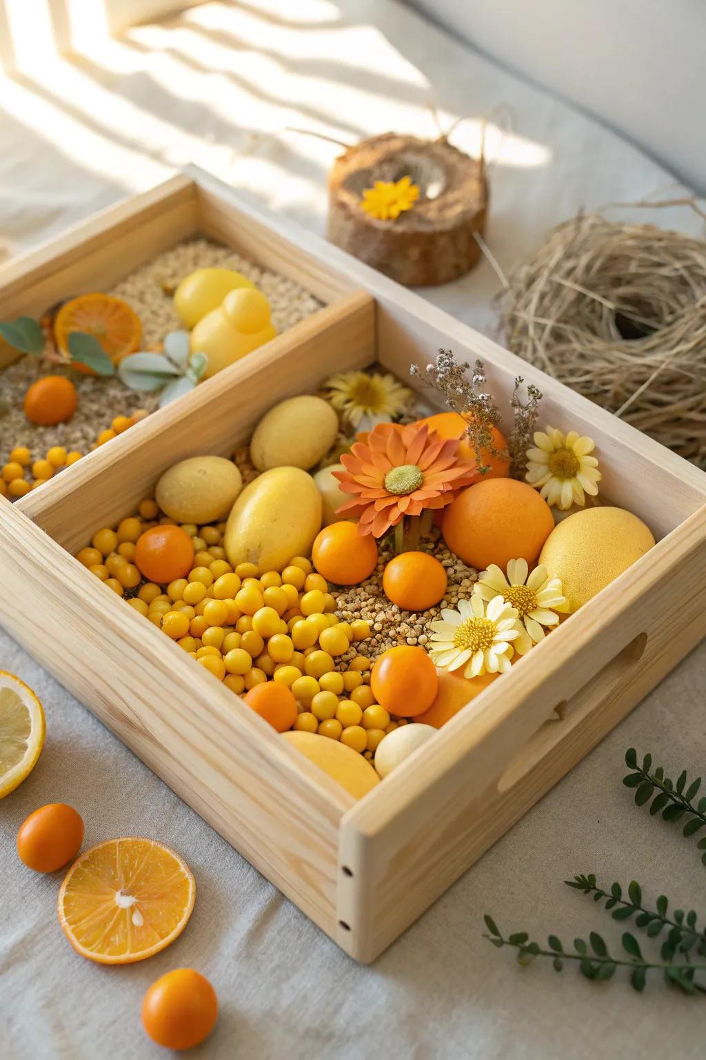 Brighten your day with a Scoop of Sunshine: a sensory delight of warm hues and natural textures.