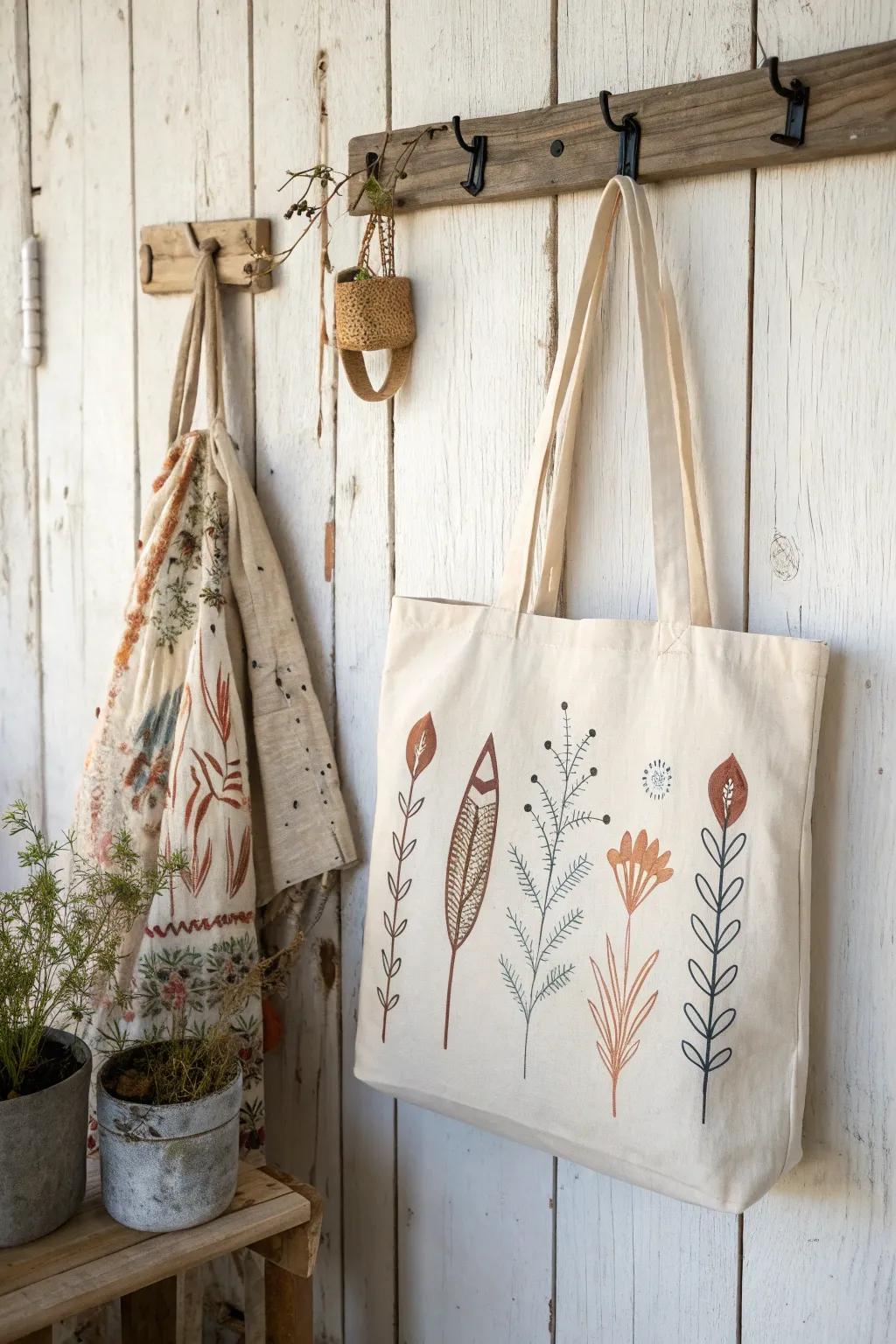 Elevate your style with personalized tote bags that blend minimalist beauty with a boho touch.