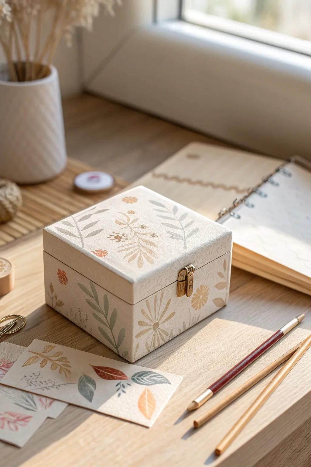 Effortlessly elegant: Create your own tiny gift box with printable templates.