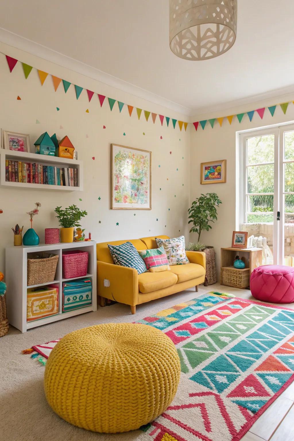 Add a pop of color to make your living space stand out.
