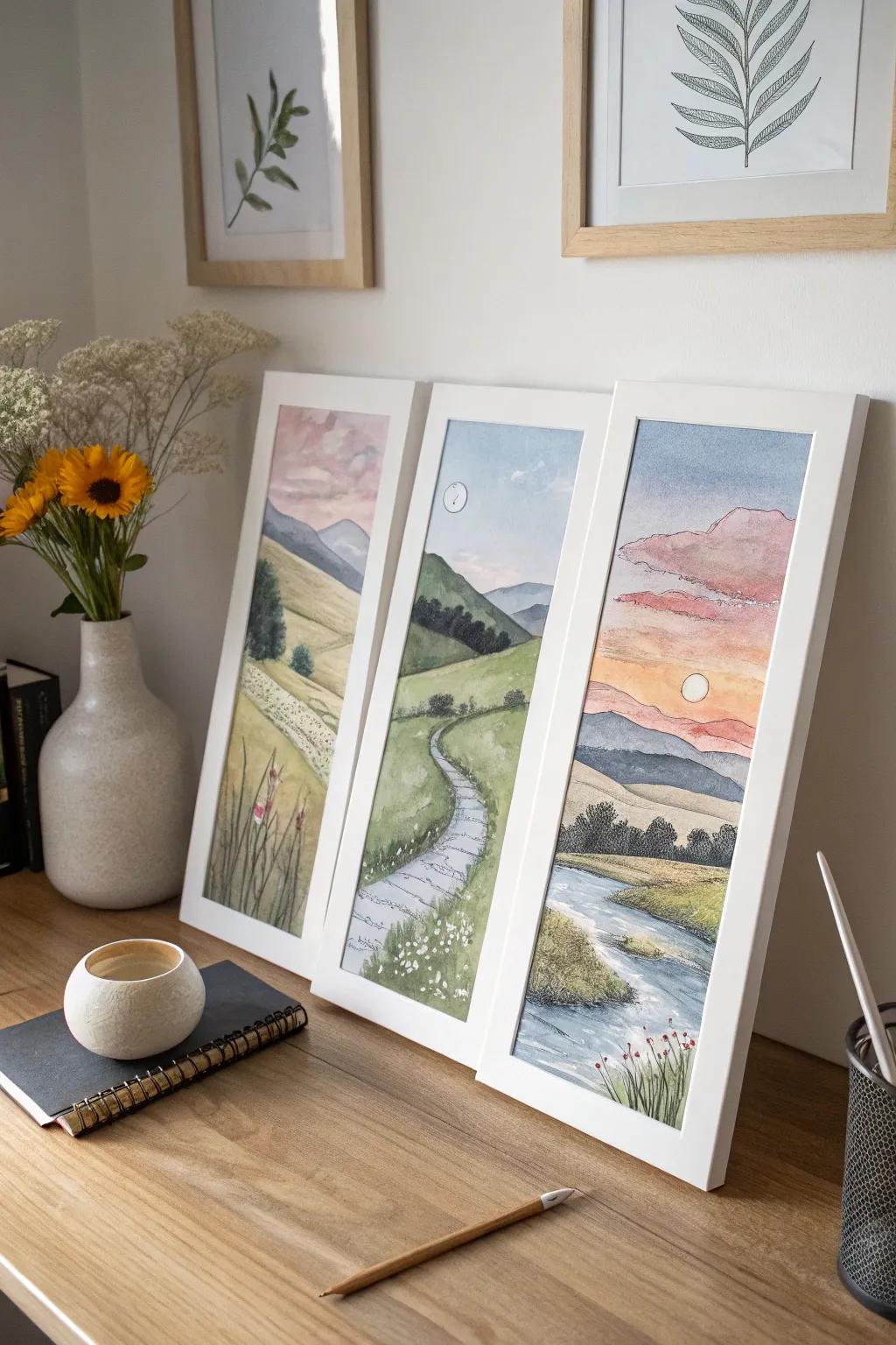 Explore the story within each panel of this layered landscape. Perfect harmony of simplicity and elegance.