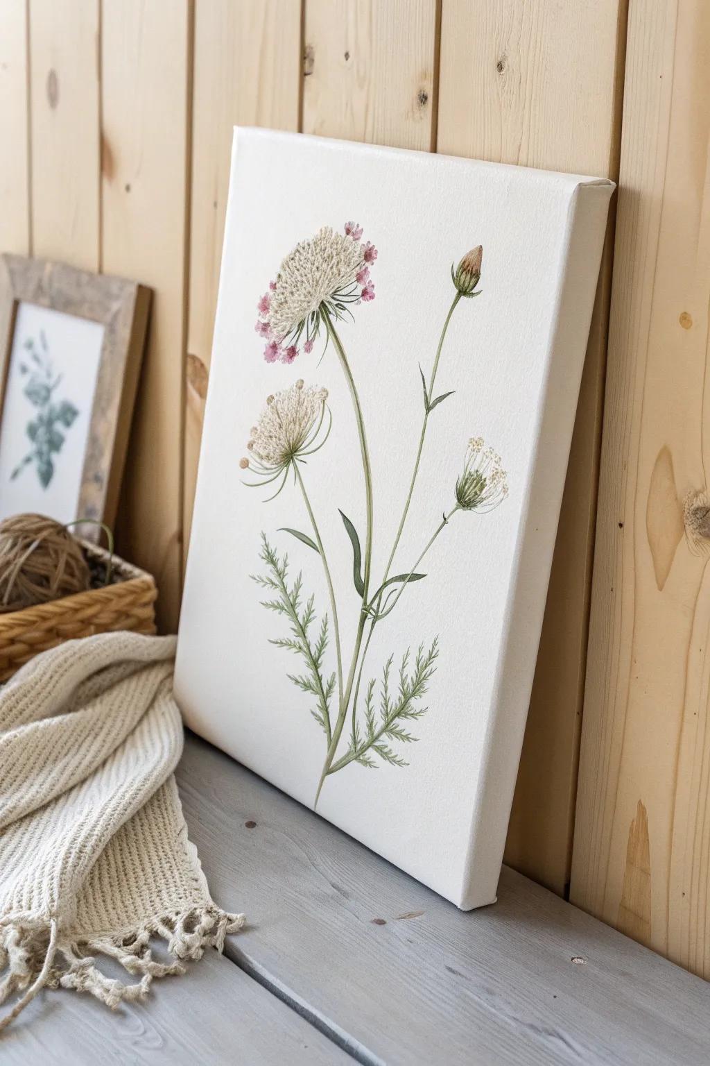 Embrace simplicity with a touch of nature's elegance. Discover the art of minimalist wildflower painting.