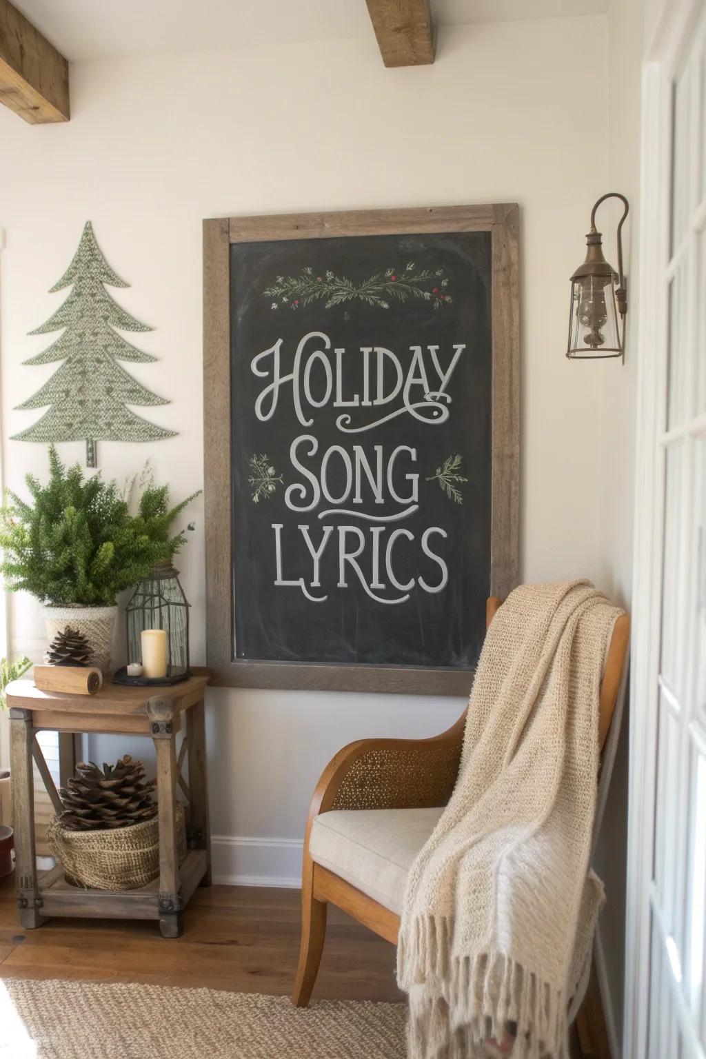 Sing the season's joy with a touch of artistry – let your wall hum the holiday tune!