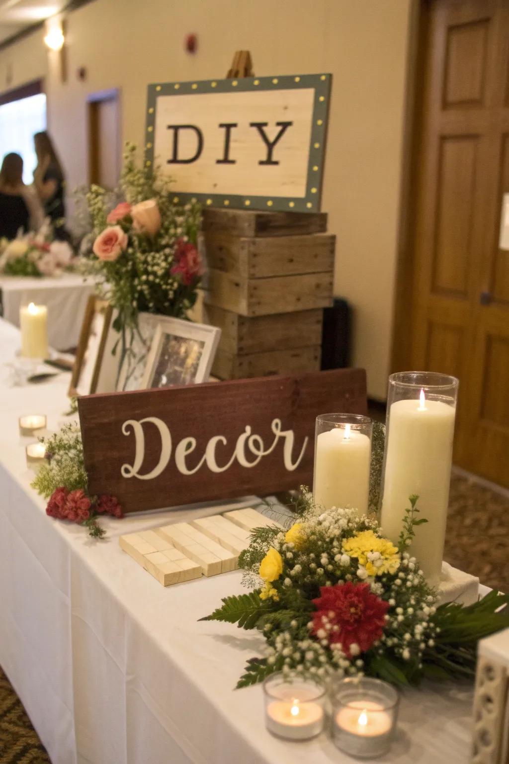 DIY touches add unique personal flair.