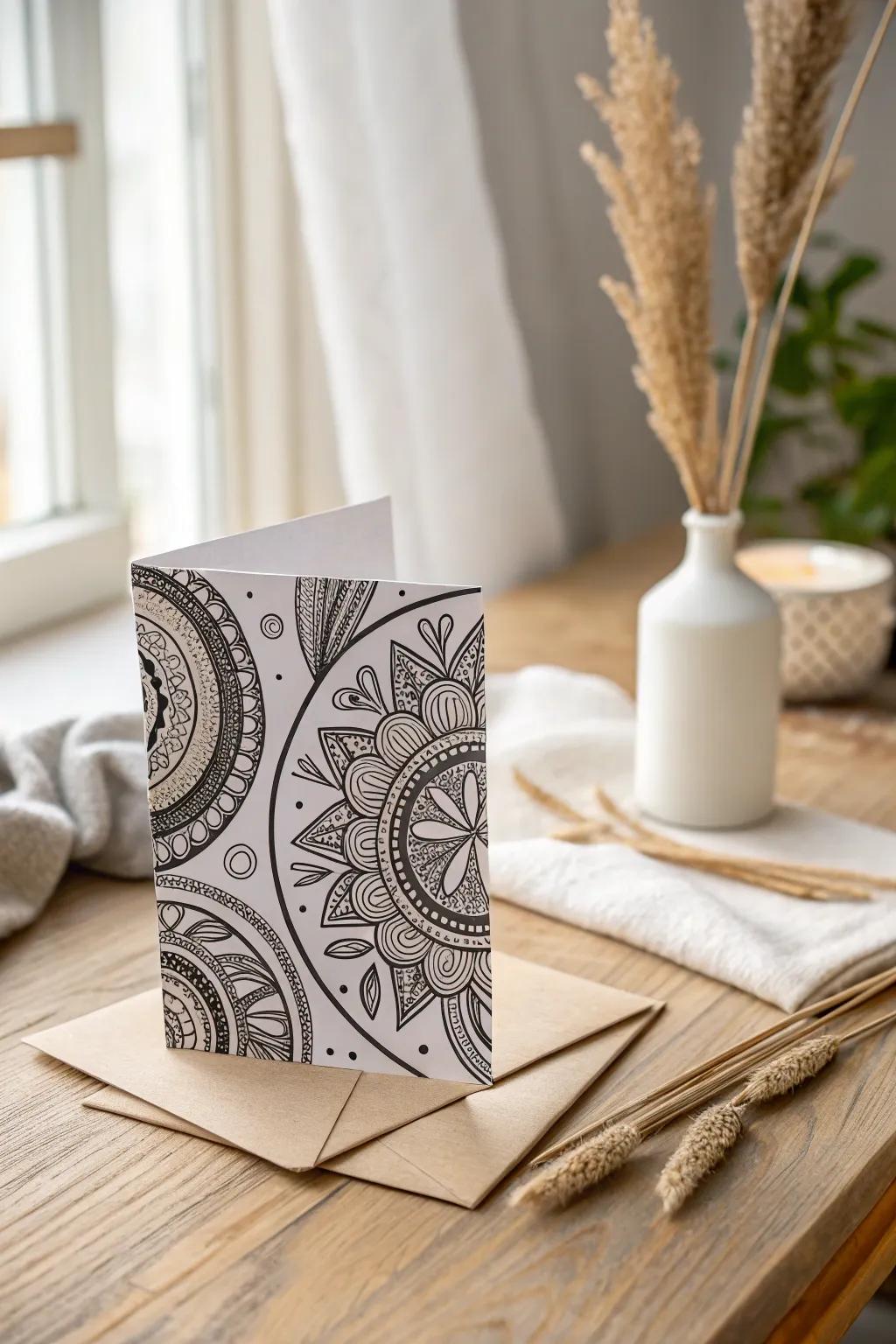 Embrace the art of simplicity with handmade zentangle greeting cards – a personal touch for every occasion.