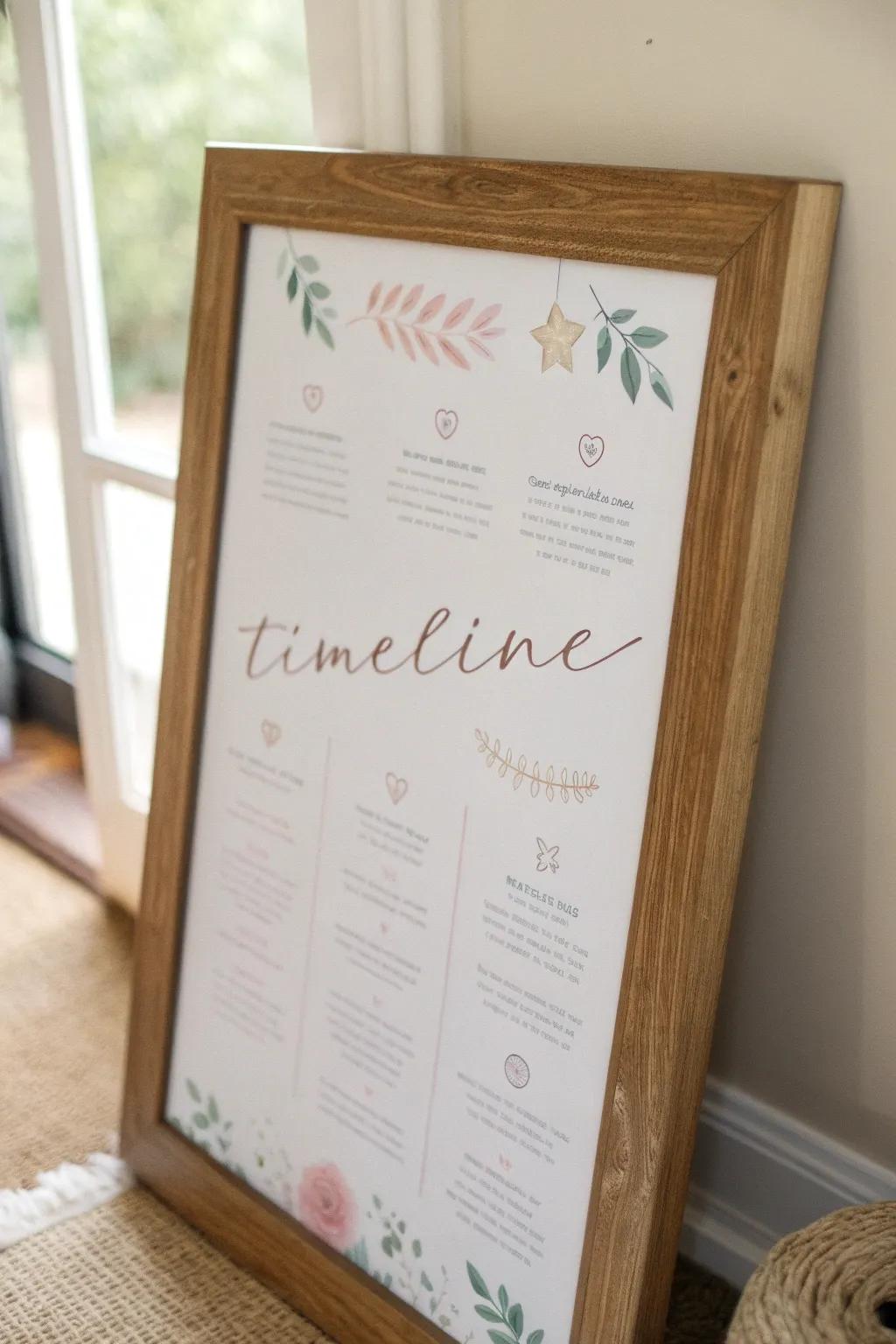 Celebrate the journey: A minimalist timeline of memorable school moments.