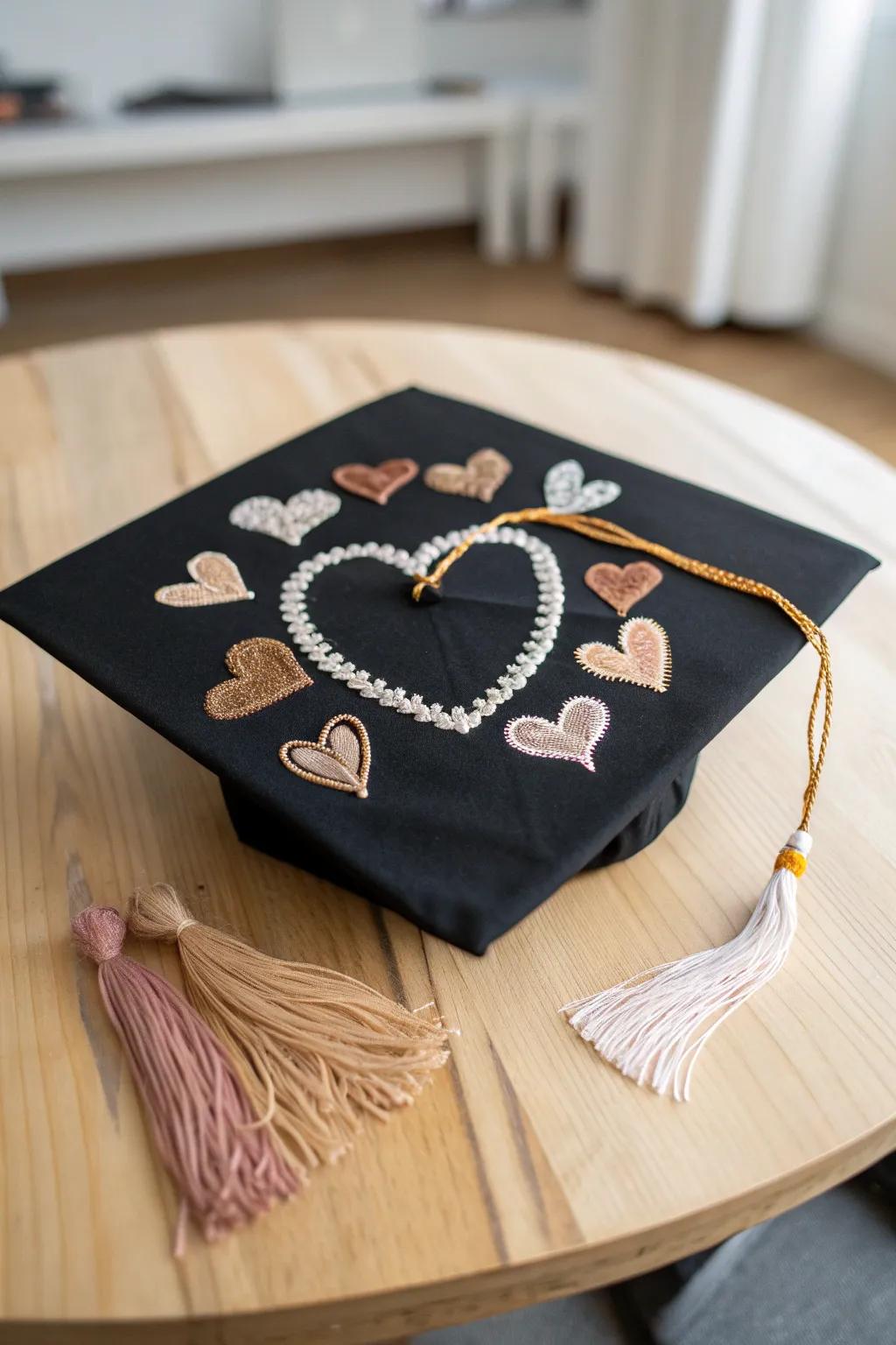 Celebrating unity and acceptance with a touch of minimalist elegance. #GraduationCapIdeas #InclusionSymbols