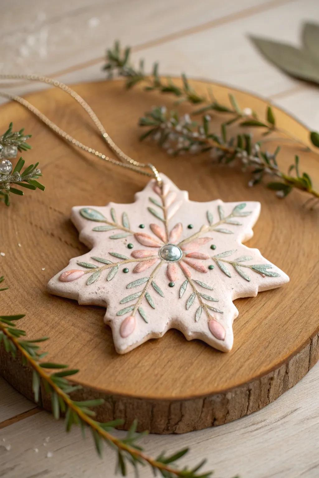 Elevate your holiday decor with handcrafted clay ornaments that blend simplicity and elegance.