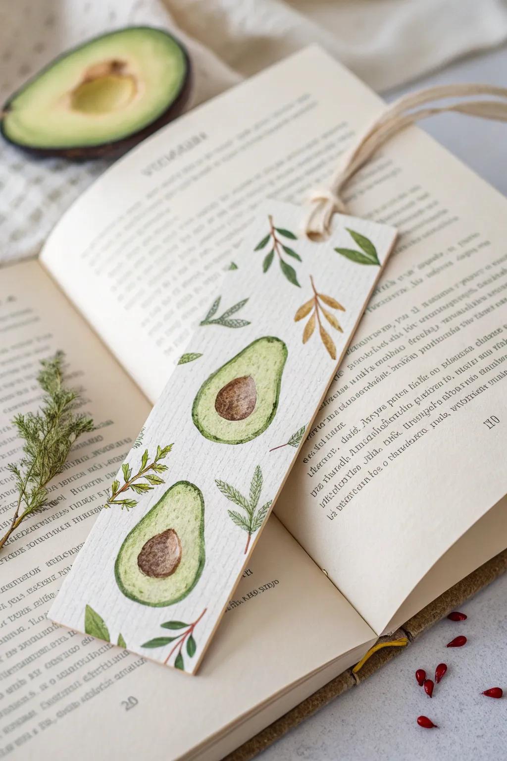 Elevate your reading experience with a touch of avocado-inspired charm.