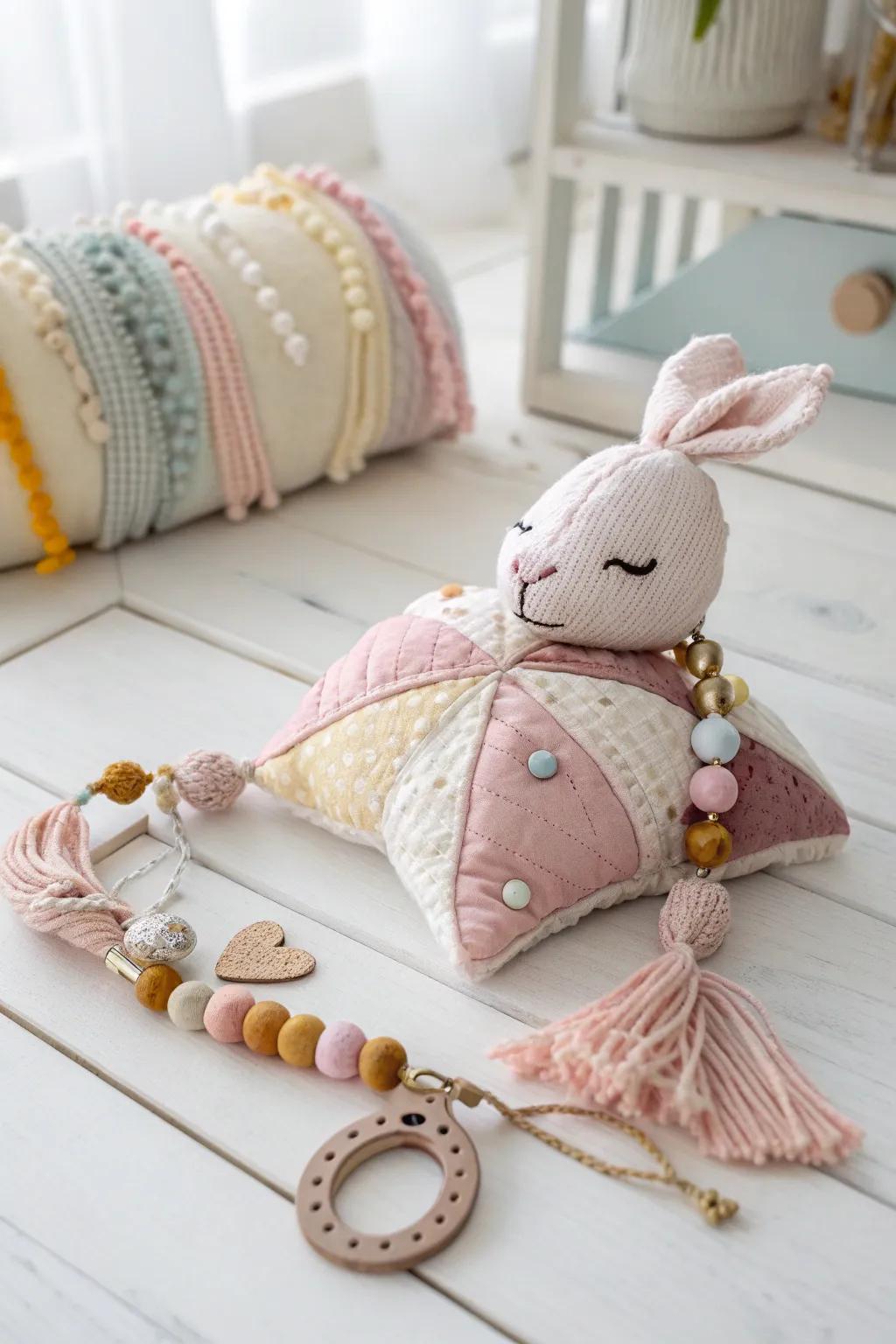 Delight your little one with a handcrafted sensory toy, where textures and gentle sounds inspire endless exploration.