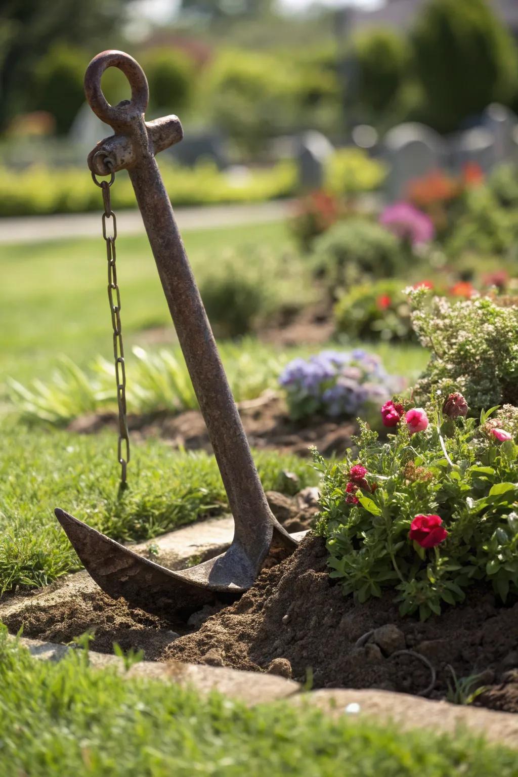 Seamlessly blend function with nature: Ground anchors for your backyard adventures.