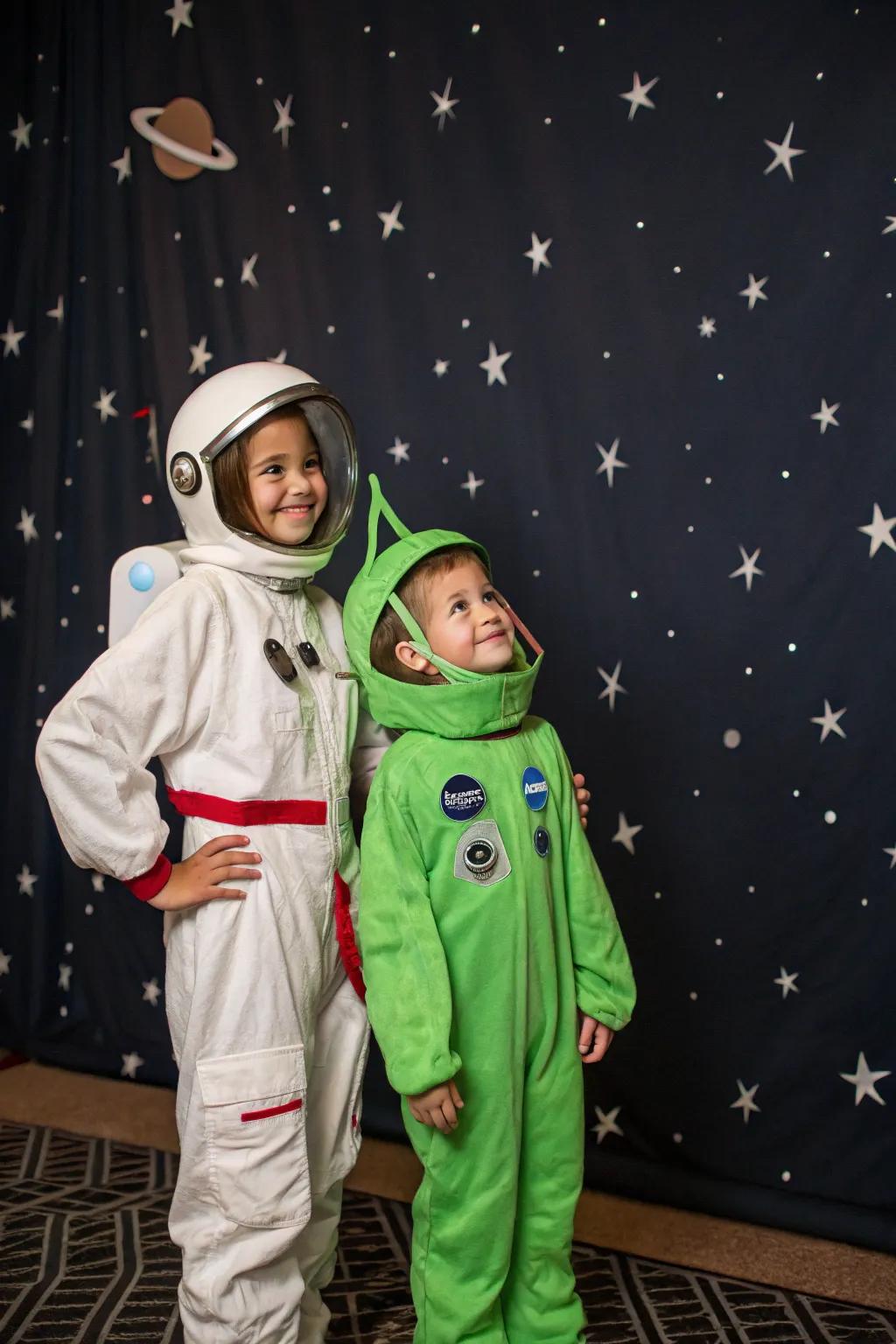 An out-of-this-world adventure with an astronaut and alien.