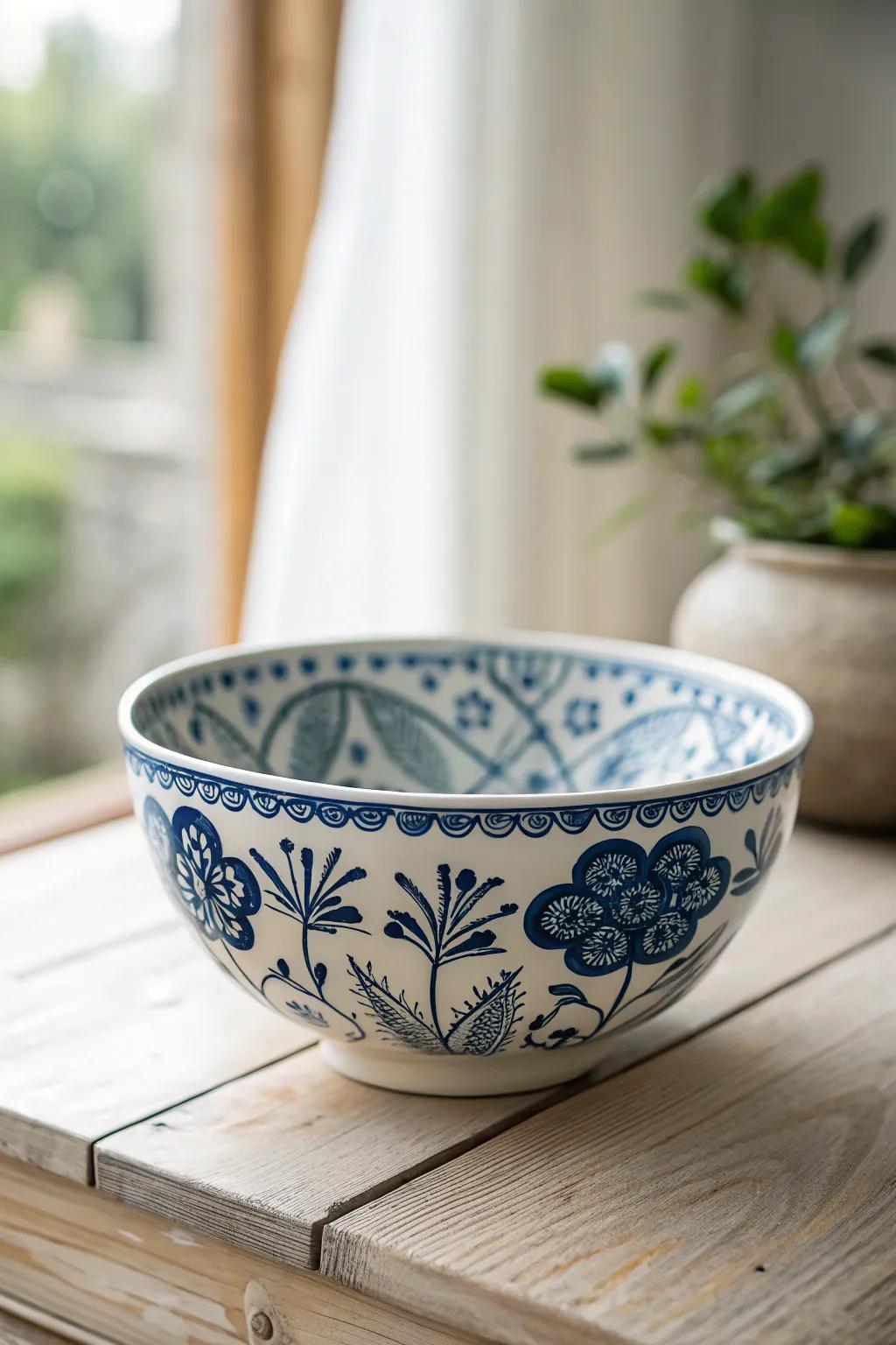 Embrace timeless elegance with traditional blue and white craftsmanship.