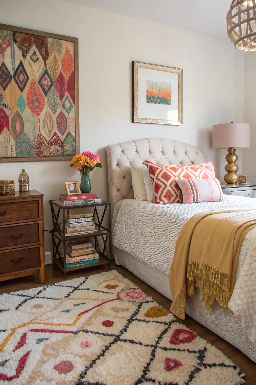 Personalized touches make the space uniquely yours.