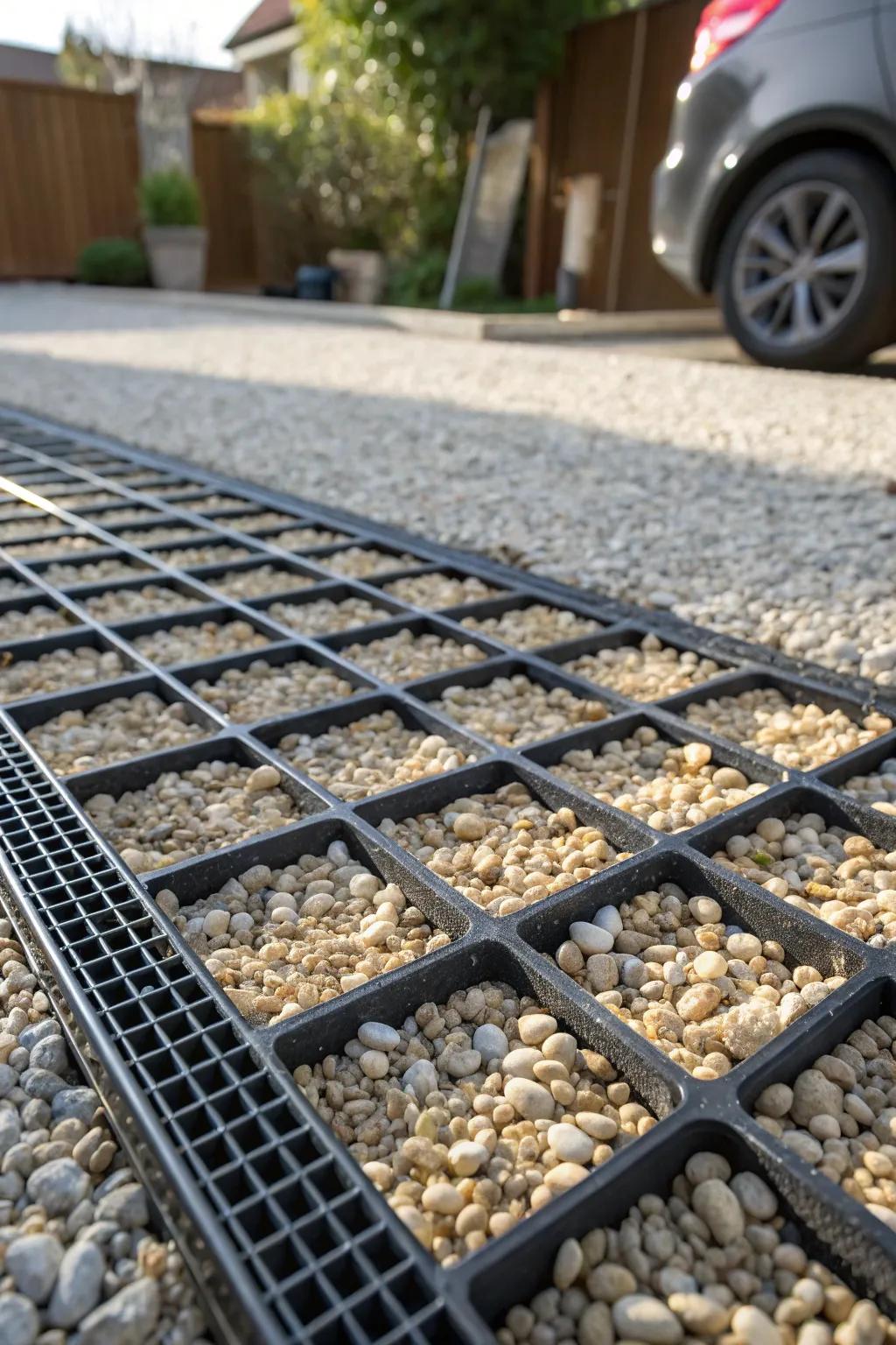 Transform your driveway with a DIY permeable grid system for effortless maintenance and enhanced drainage.