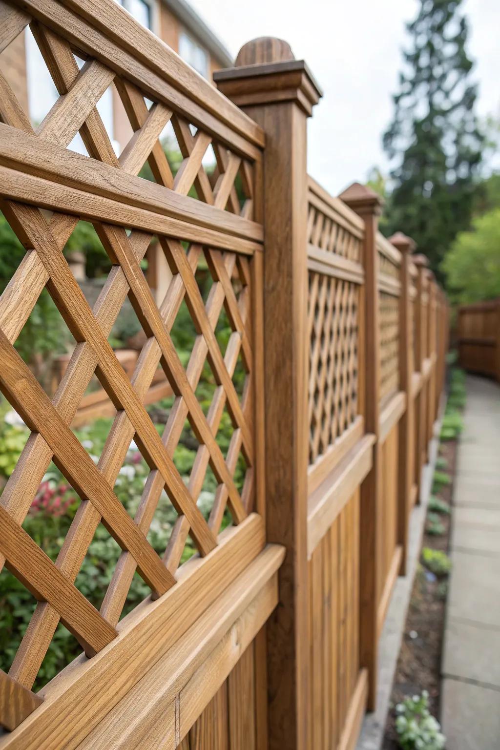 Craft your own stylish lattice fence on a budget—precision meets aesthetics.