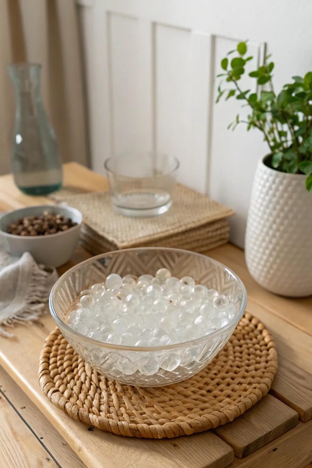Elevate your space with the subtle elegance of clear Orbeez.
