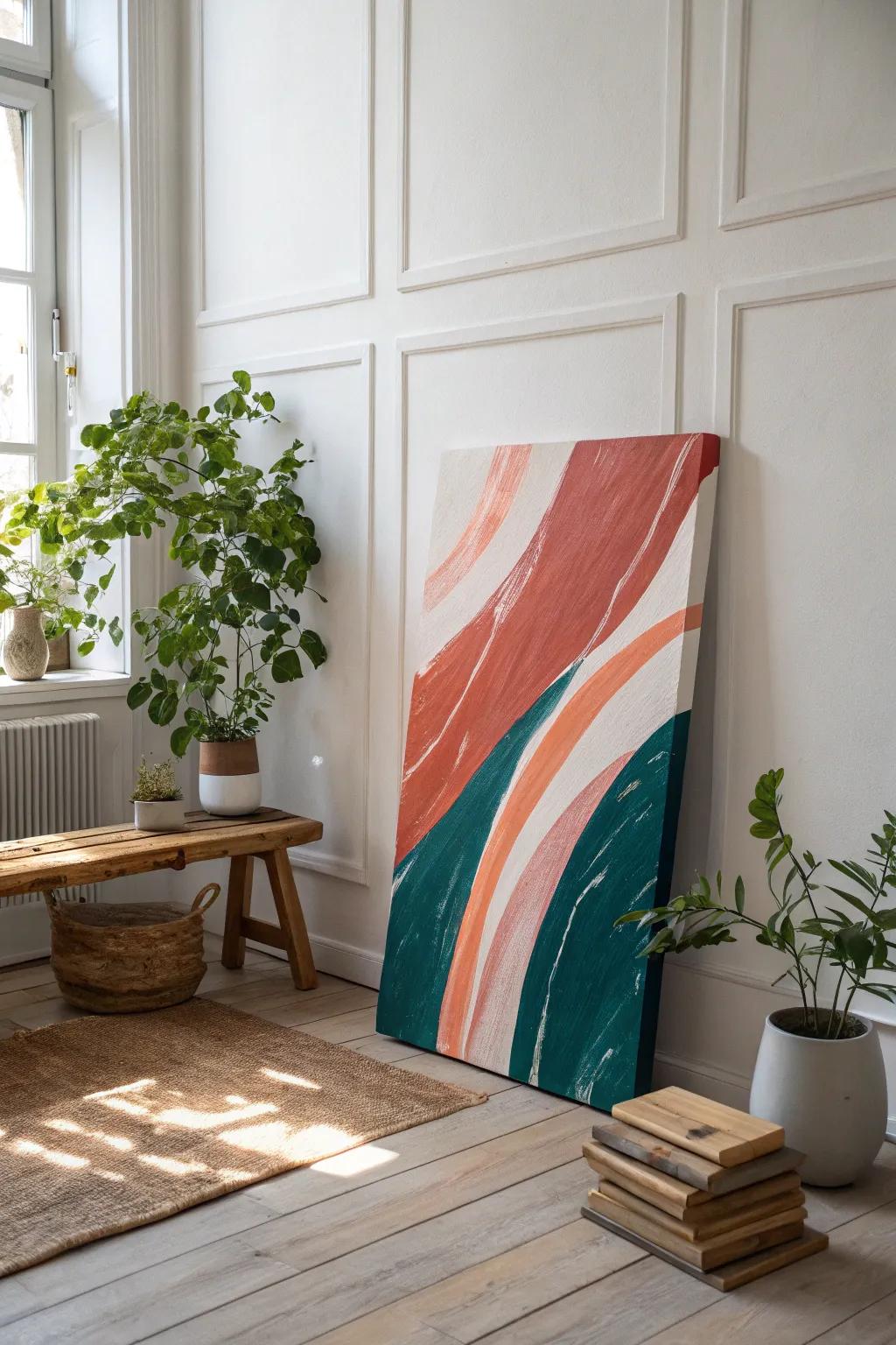 Embrace creativity with a bold and beautiful abstract canvas, where color meets craftsmanship.