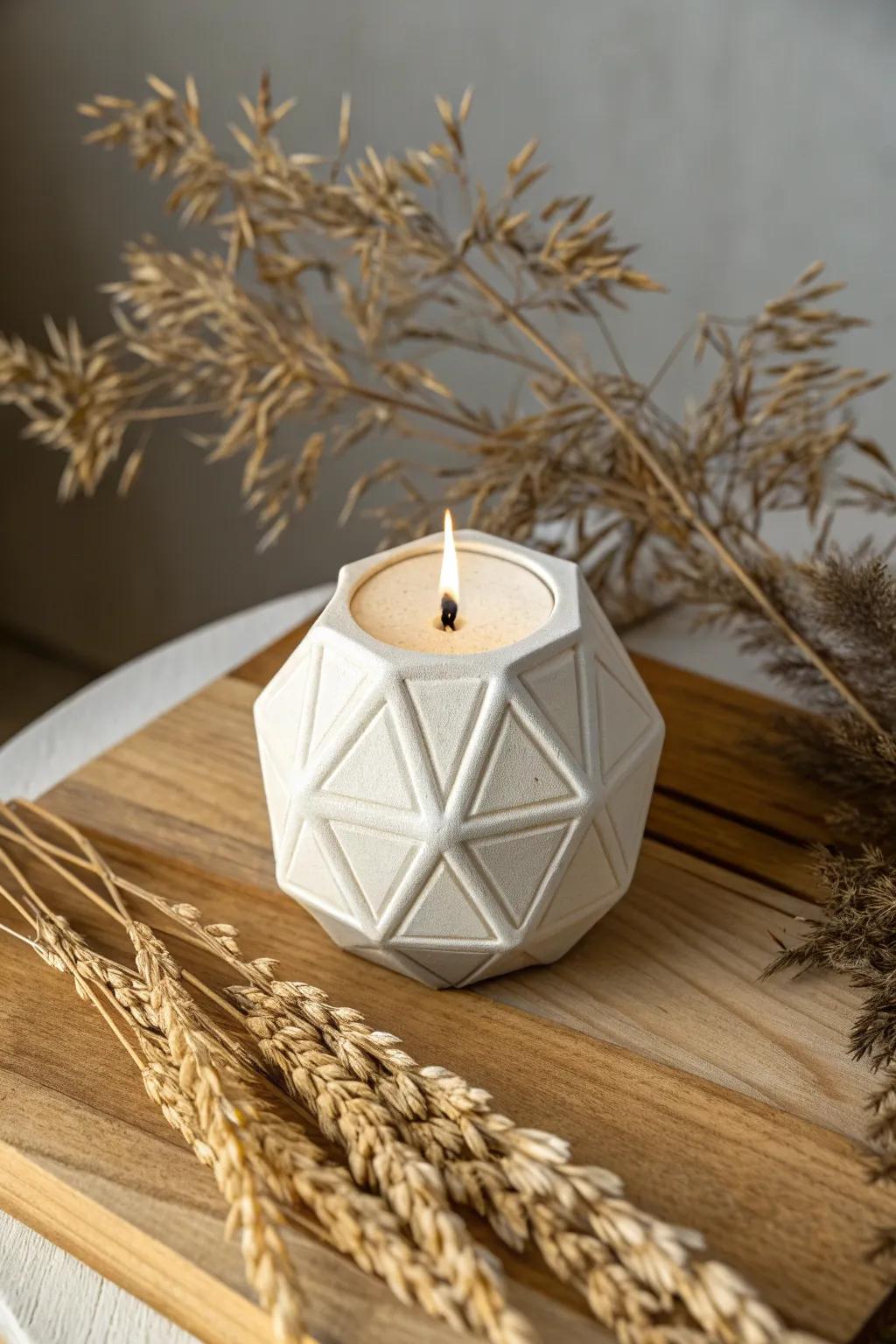 Elevate your space with the elegance of geometric design. Perfect for a cozy, minimalist vibe.
