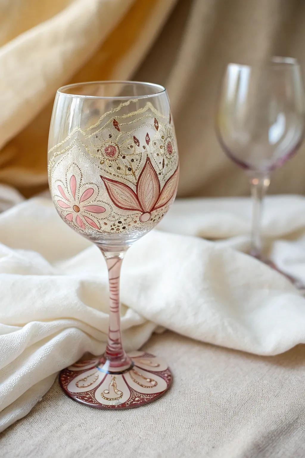 Transform thrifted wine glasses into artful masterpieces with a touch of Scandinavian-Boho charm.