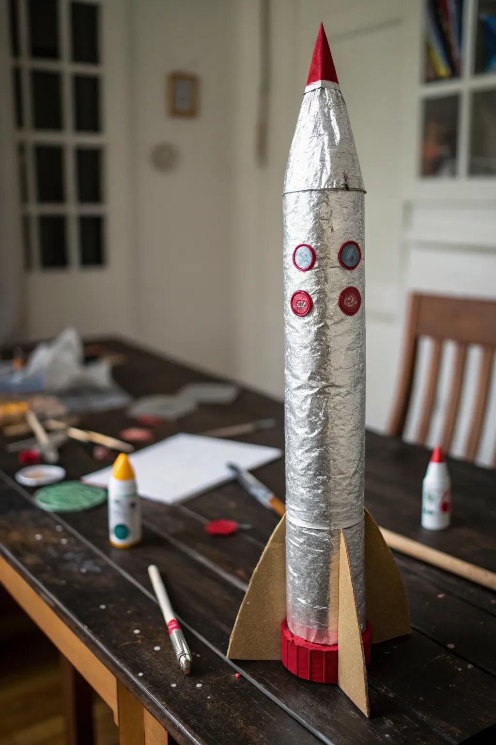 Launch your imagination with this DIY space rocket craft!