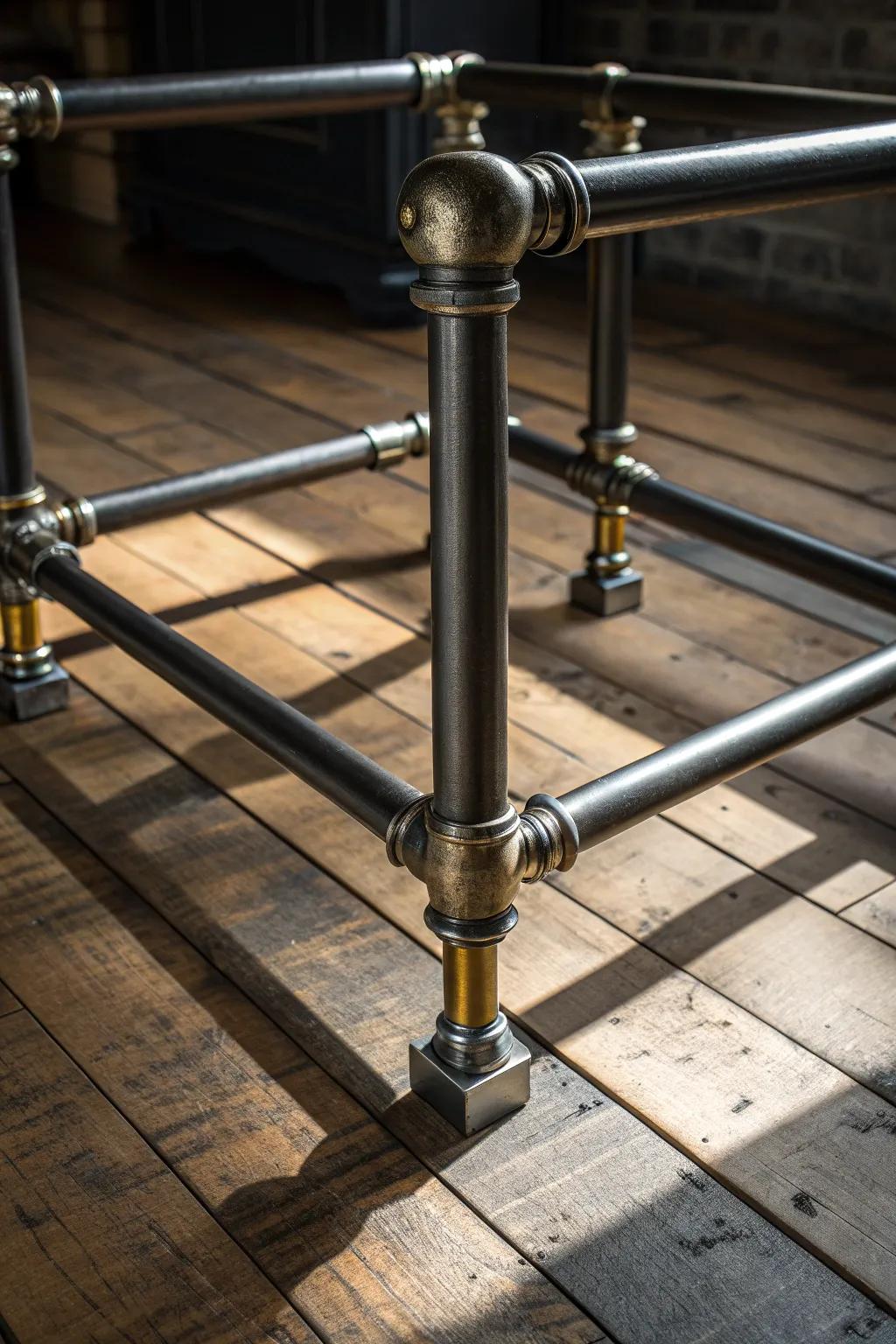 Transform your space with the sleek sophistication of metal pipe table legs, where craftsmanship meets modern design.
