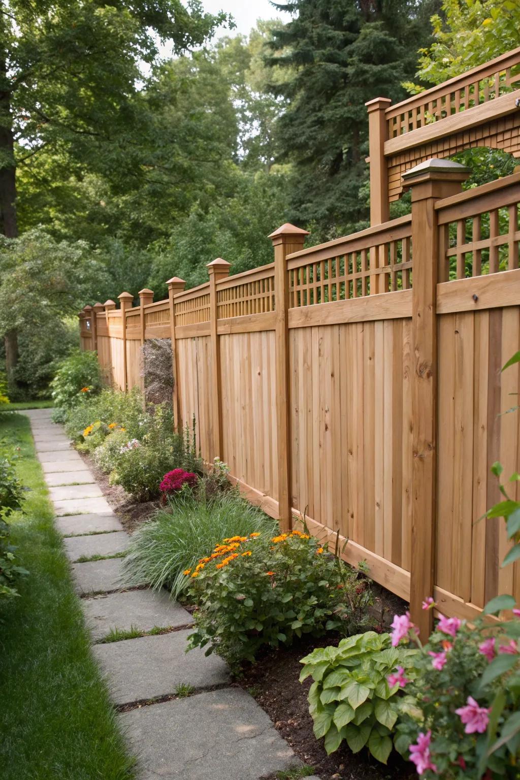 Master the art of garden protection with a double fence; a blend of beauty and functionality.