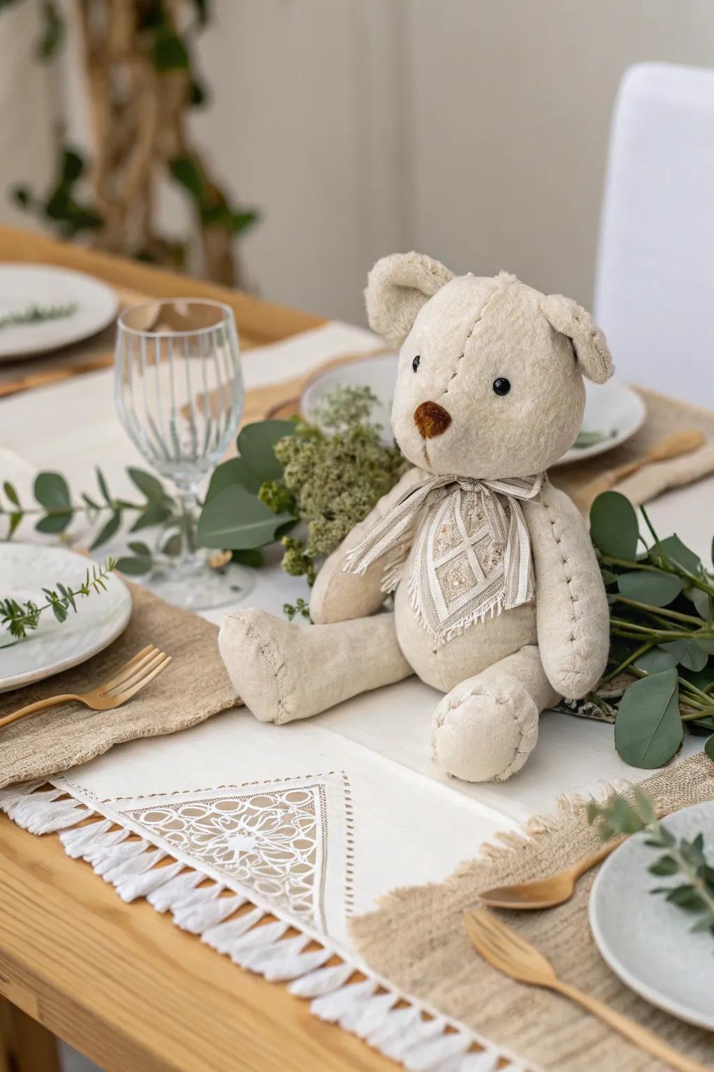 A charming touch of handcrafted elegance for your baby shower decor.