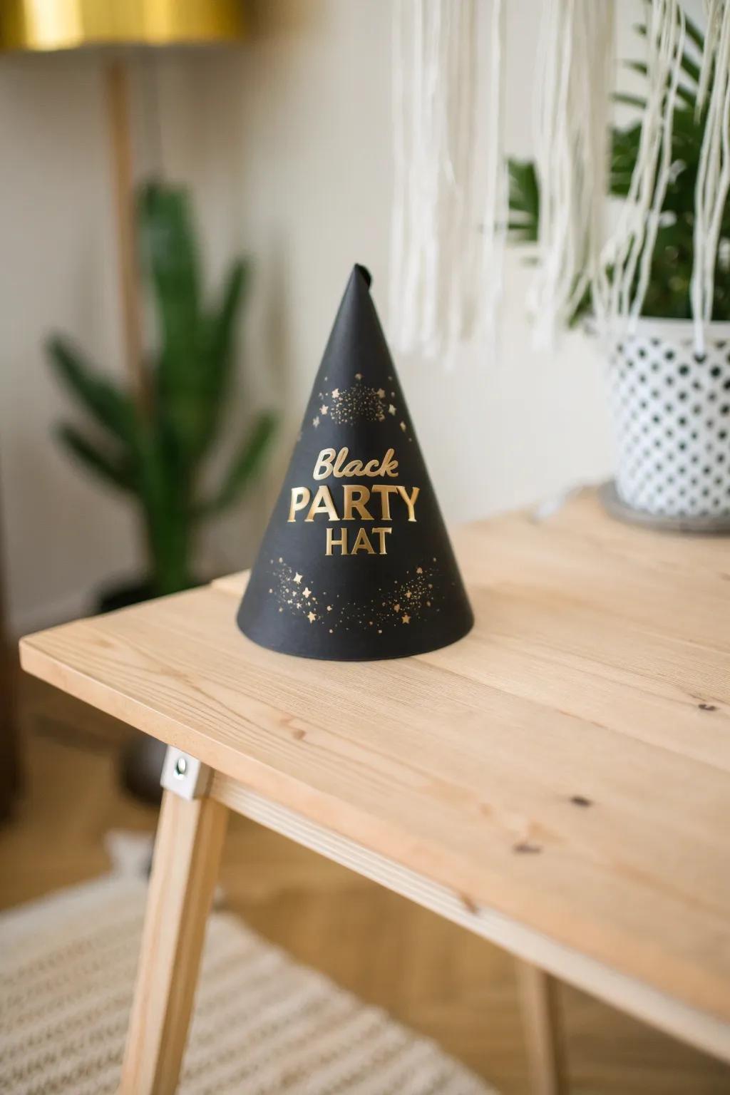 Elegant Black & Gold: A Festive Touch with Minimalist Charm