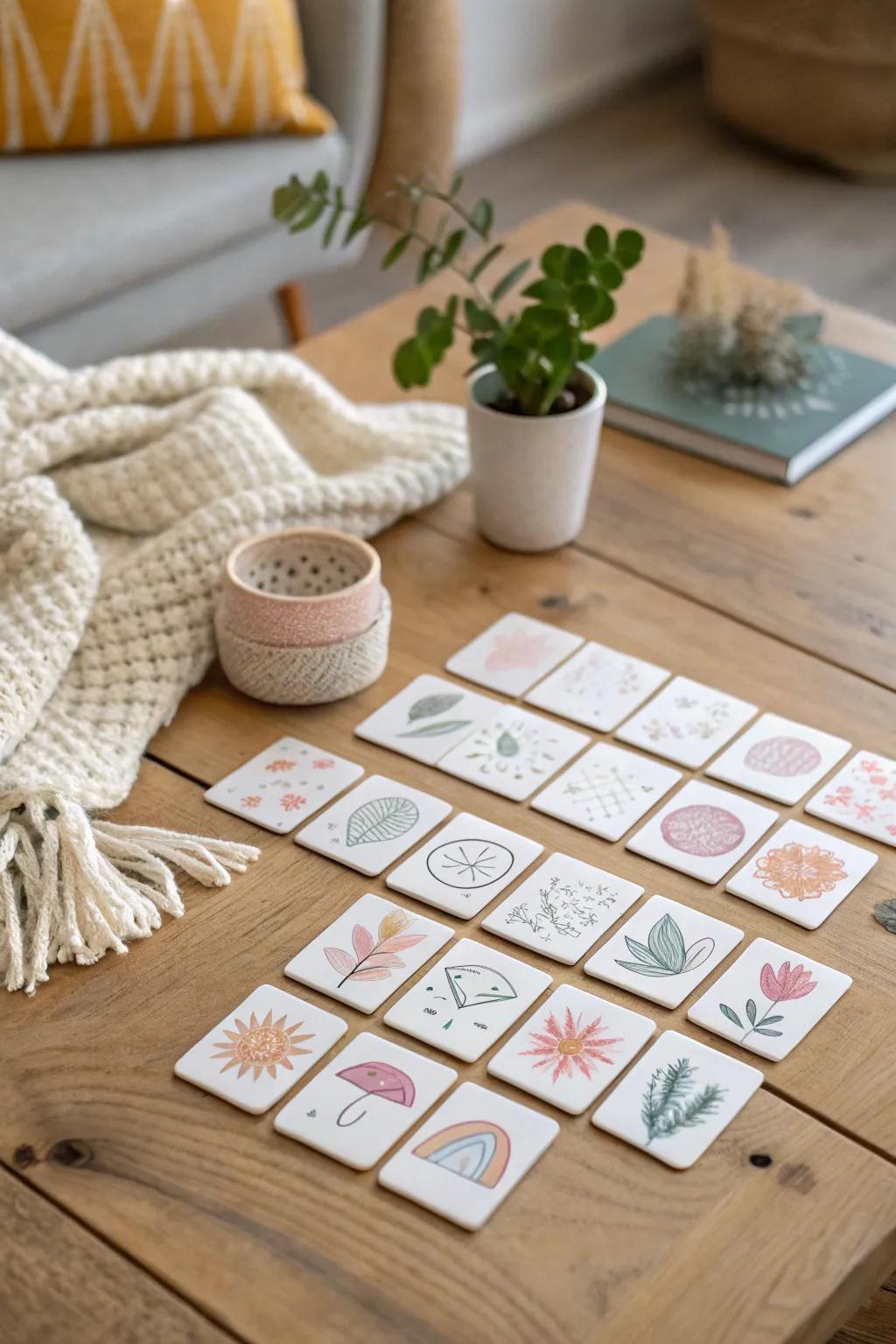 Create cherished memories with a DIY printable memory game, where simplicity meets elegance. #ScandinavianChic #DIYBoardGames
